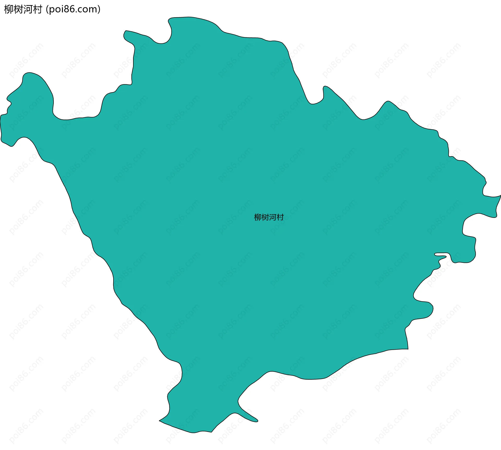 柳树河村边界地图