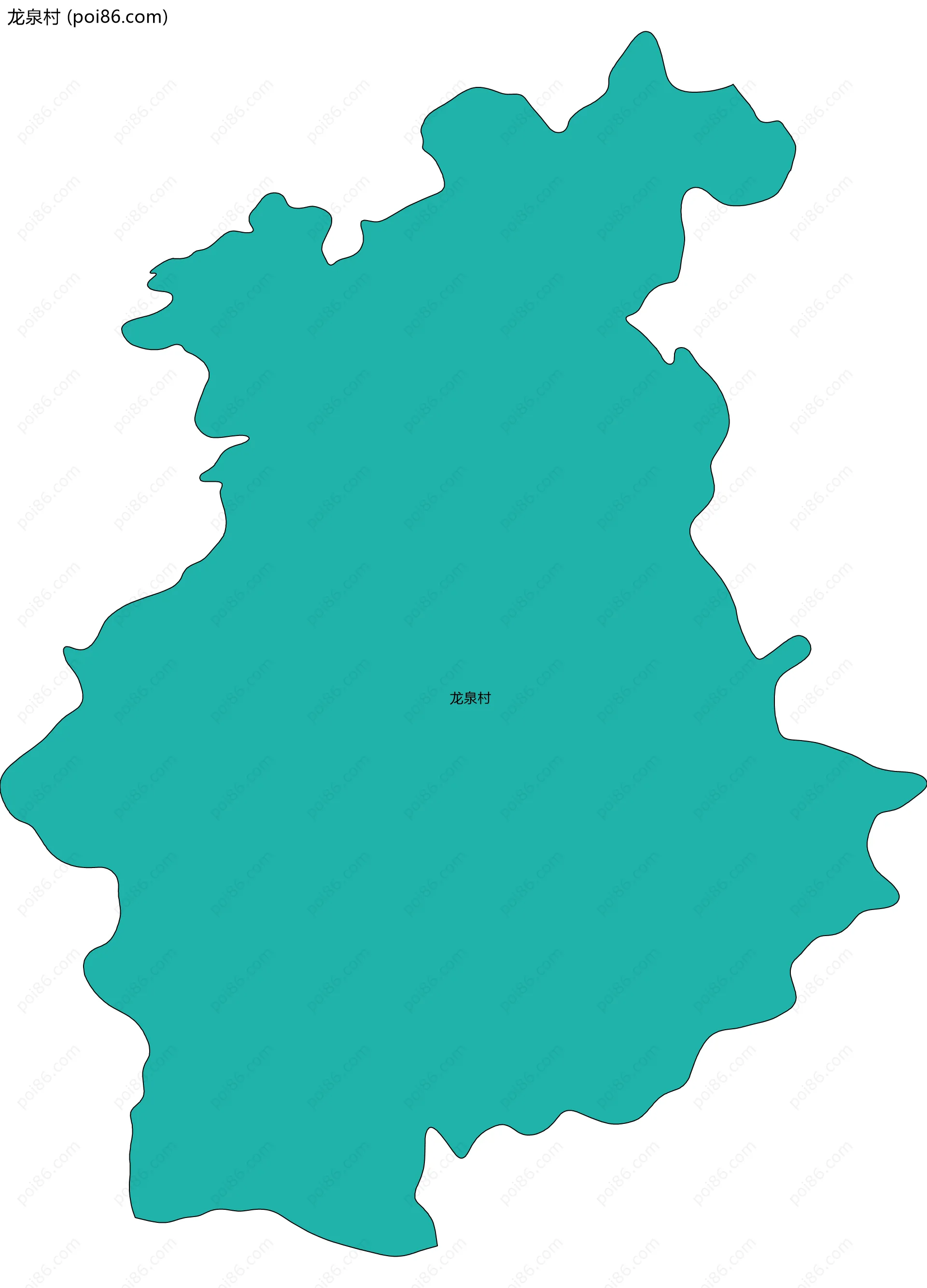 龙泉村边界地图