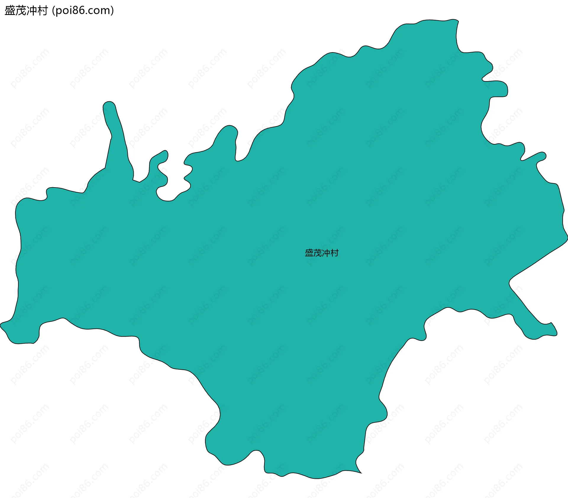 盛茂冲村边界地图