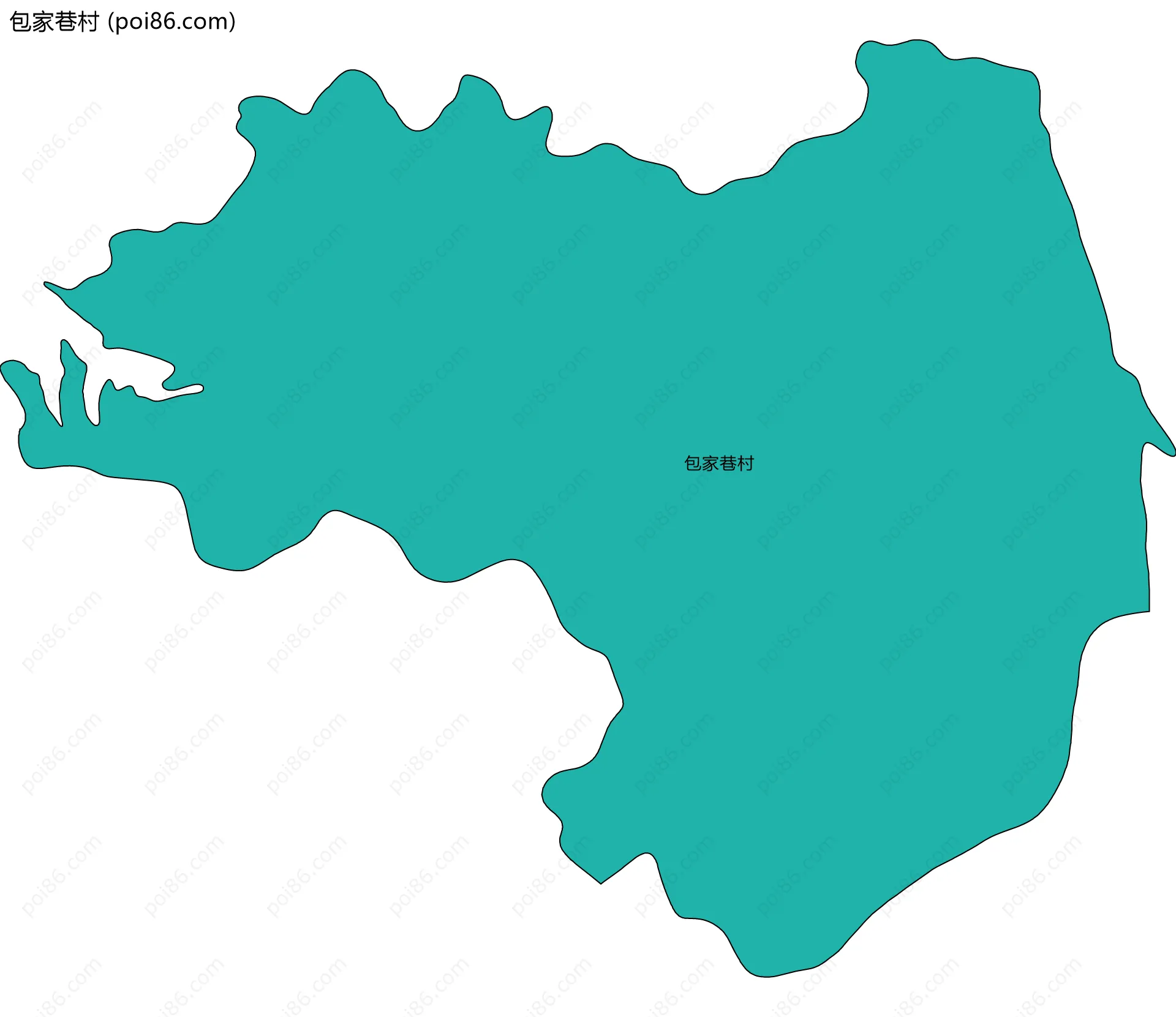 包家巷村边界地图