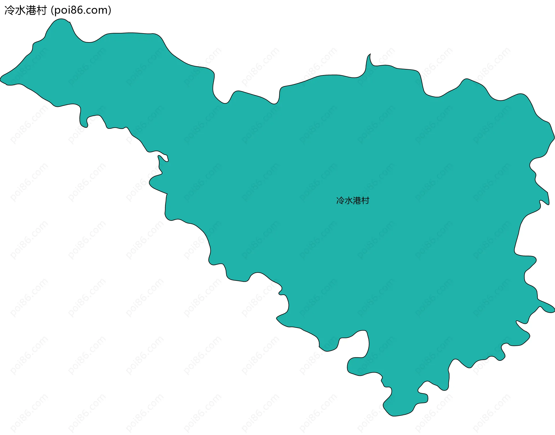 冷水港村边界地图