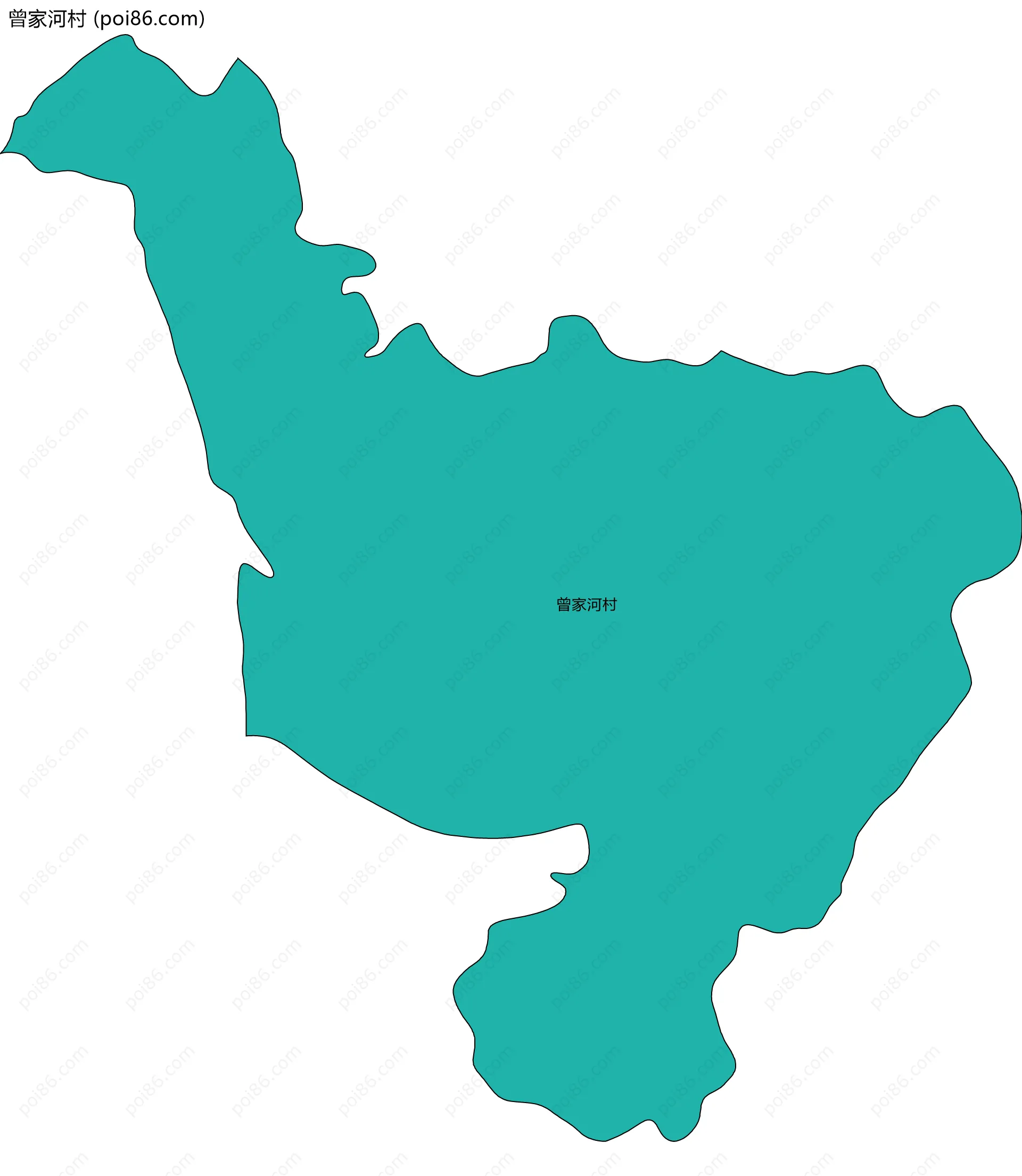 曾家河村边界地图