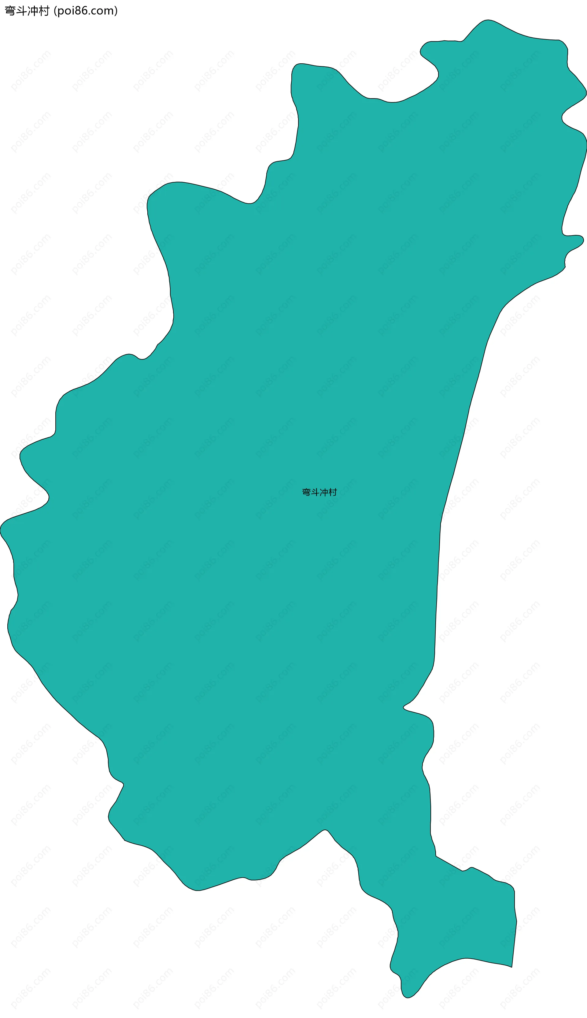 弯斗冲村边界地图