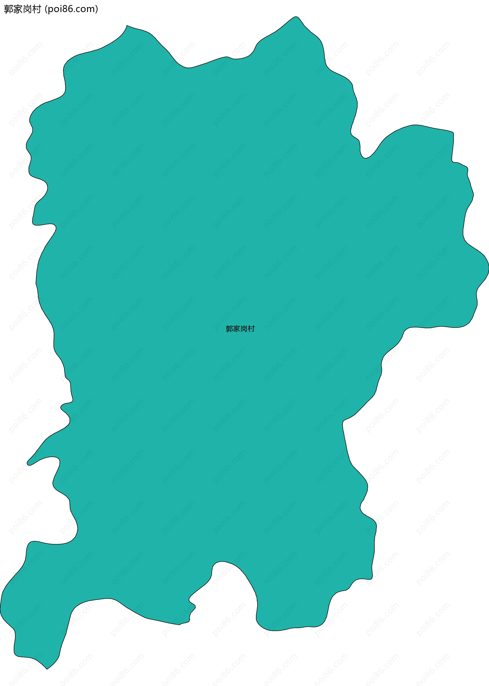 郭家岗村边界地图