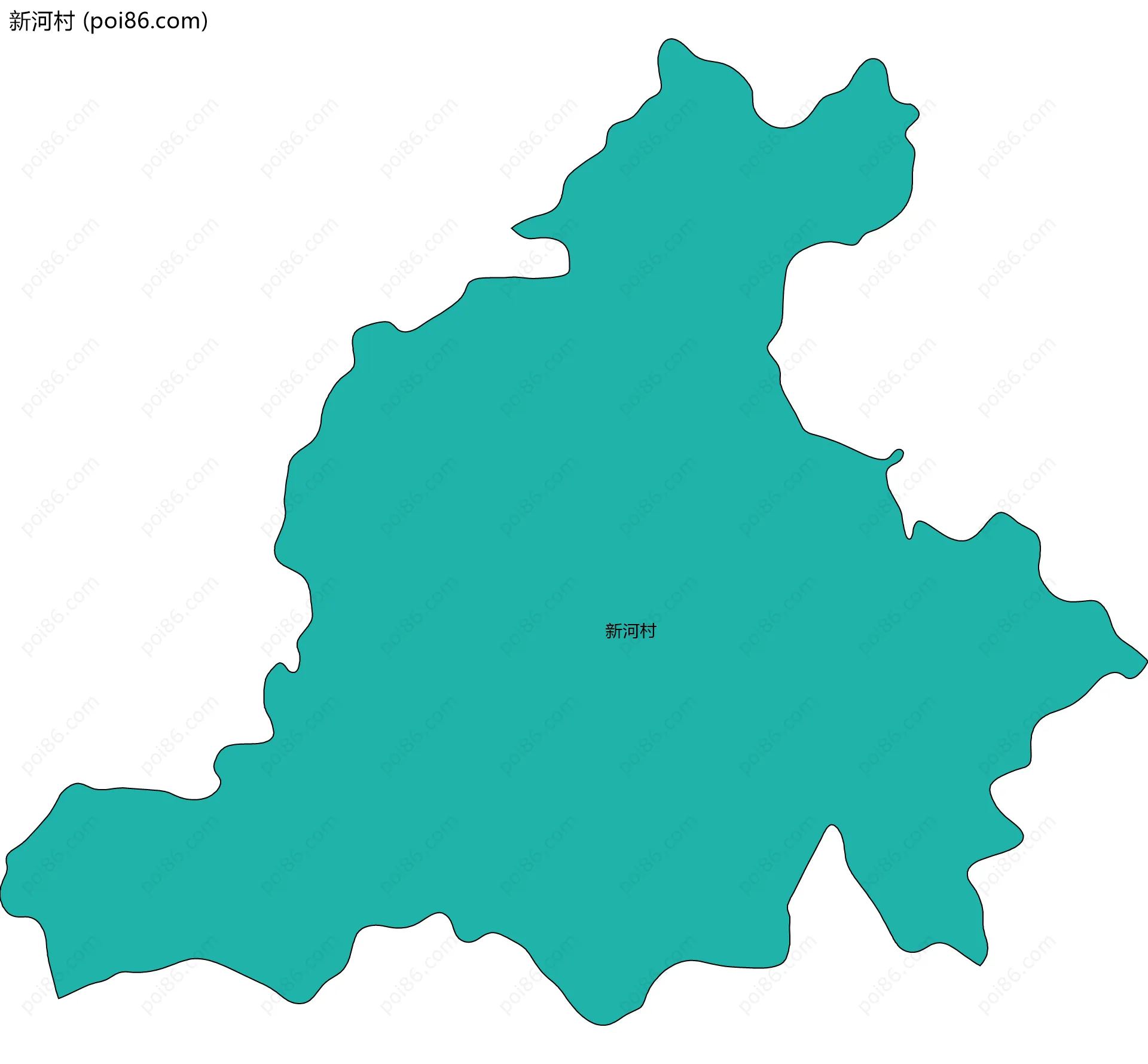 新河村边界地图