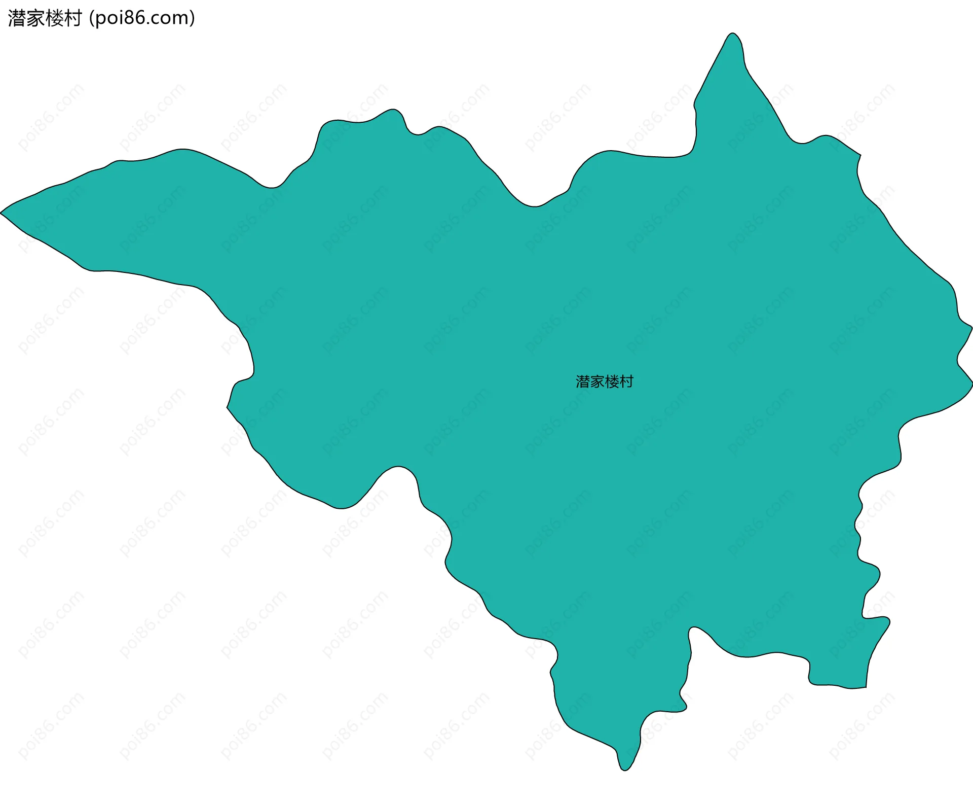 潜家楼村边界地图