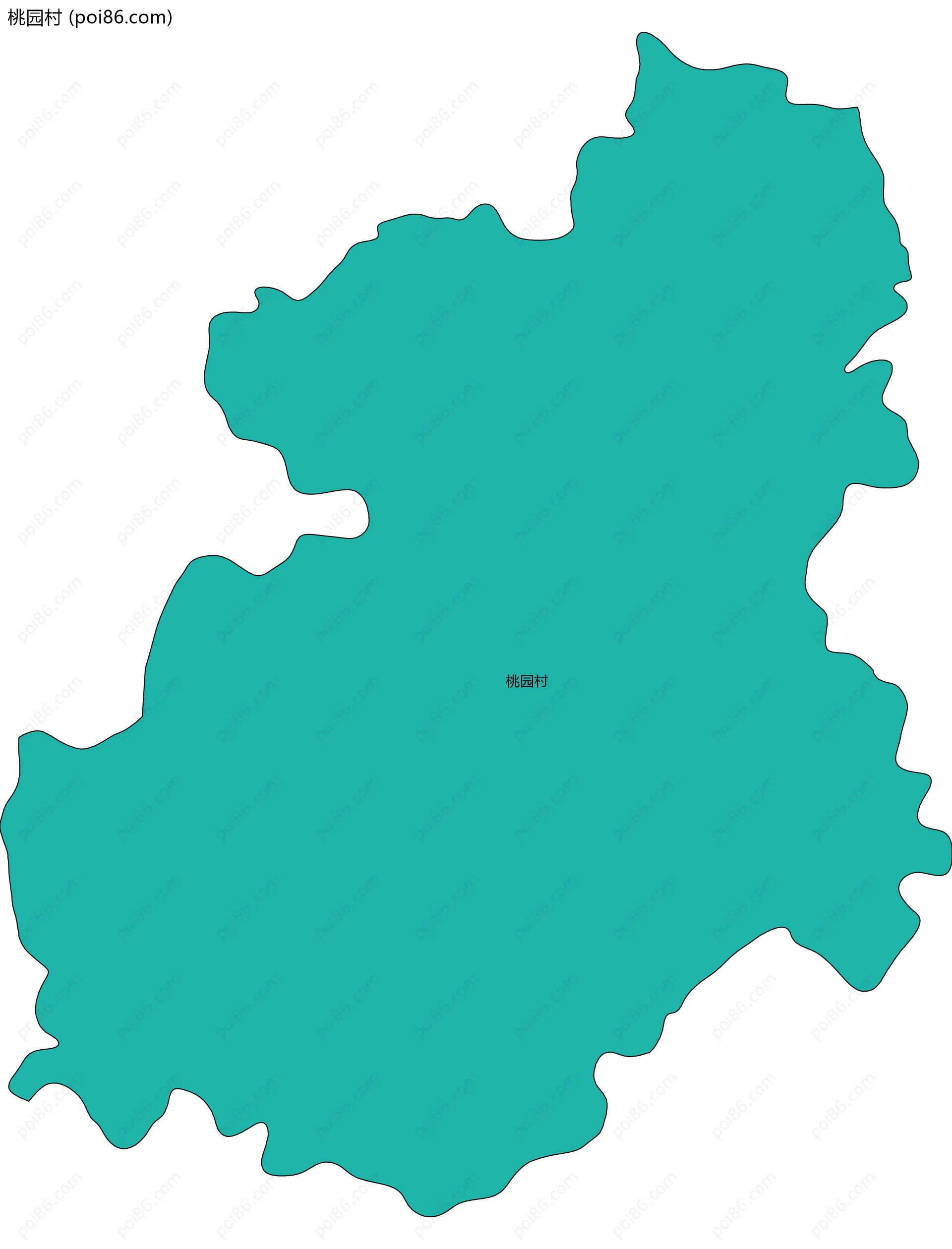 桃园村边界地图