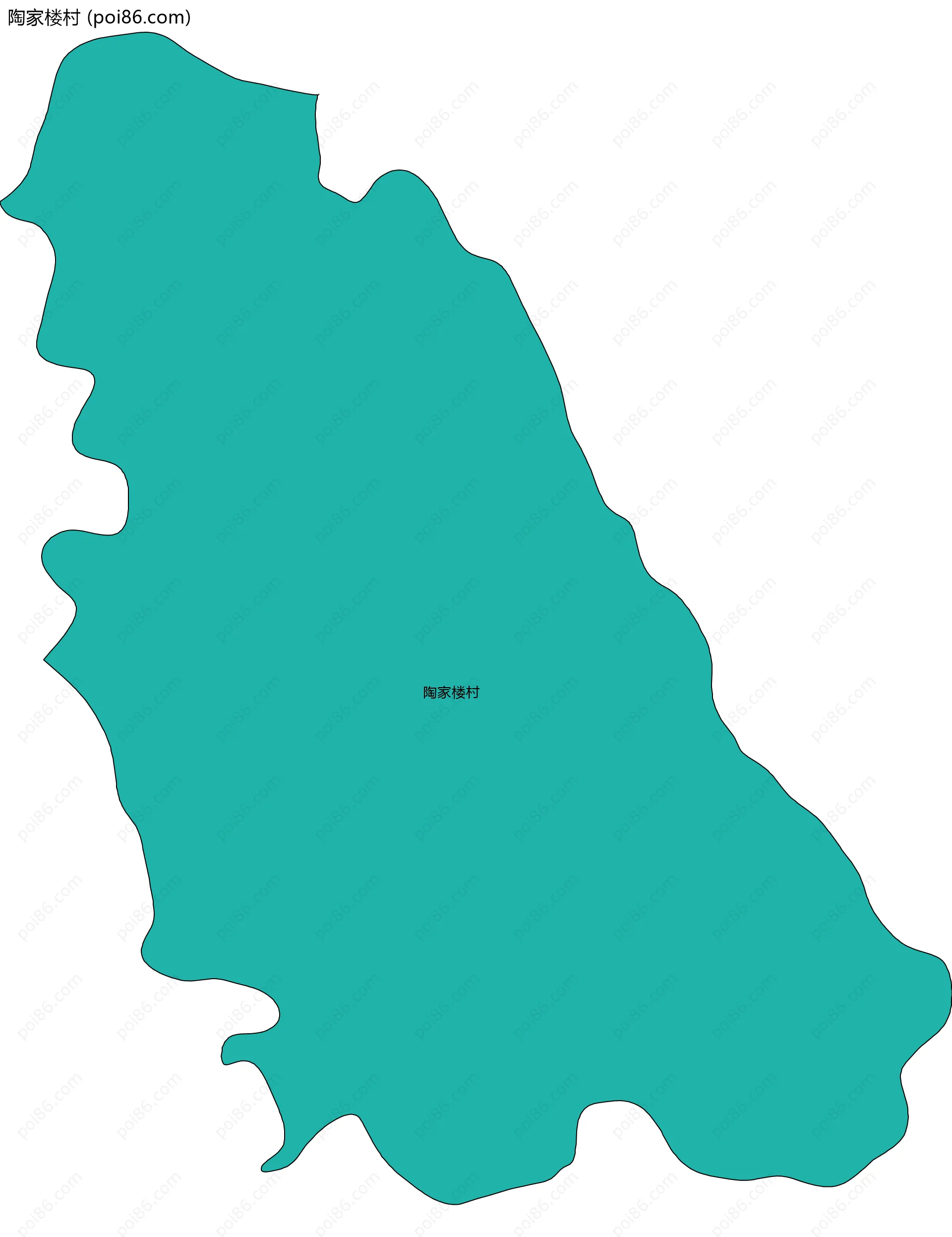 陶家楼村边界地图