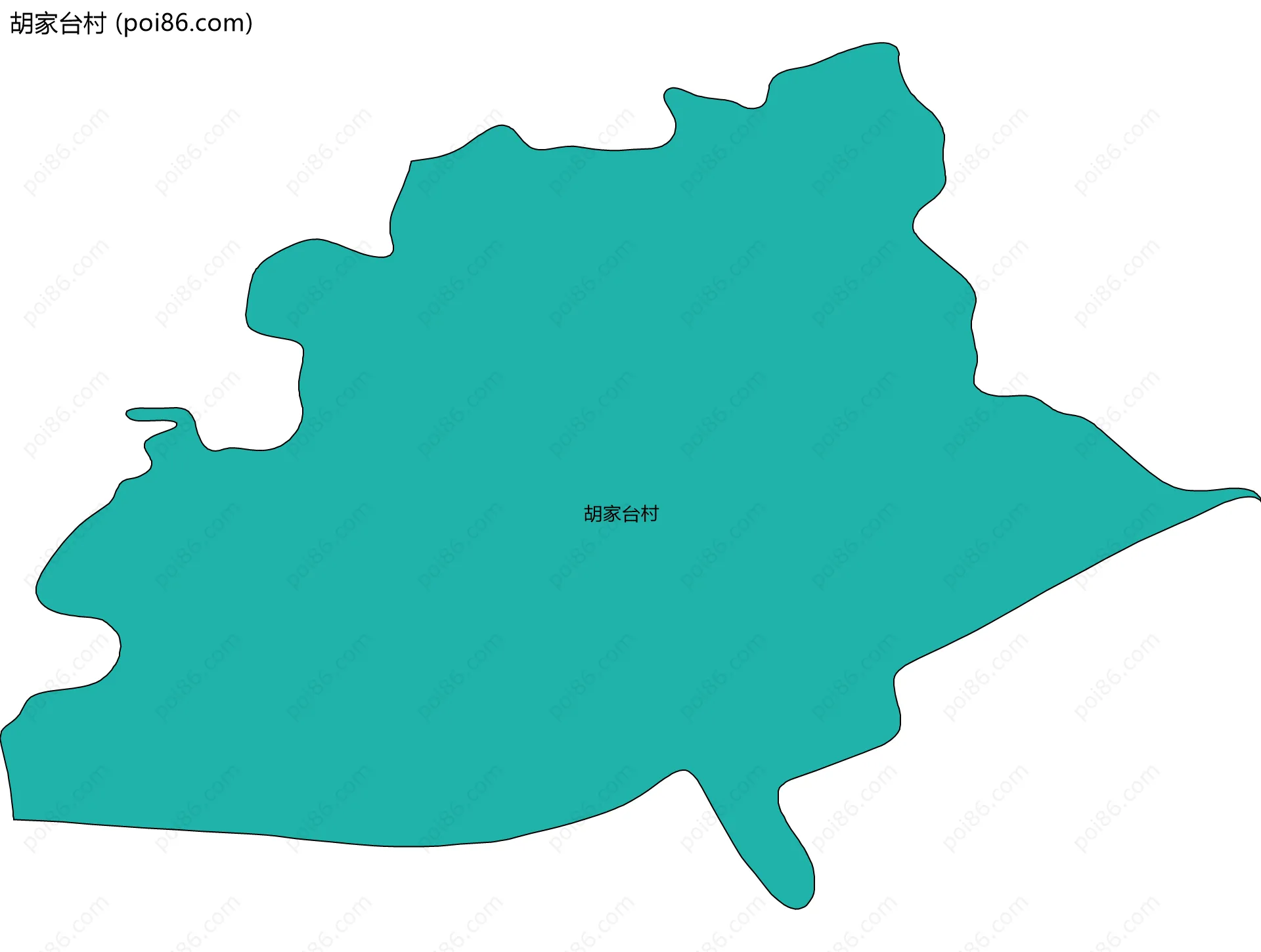 胡家台村边界地图