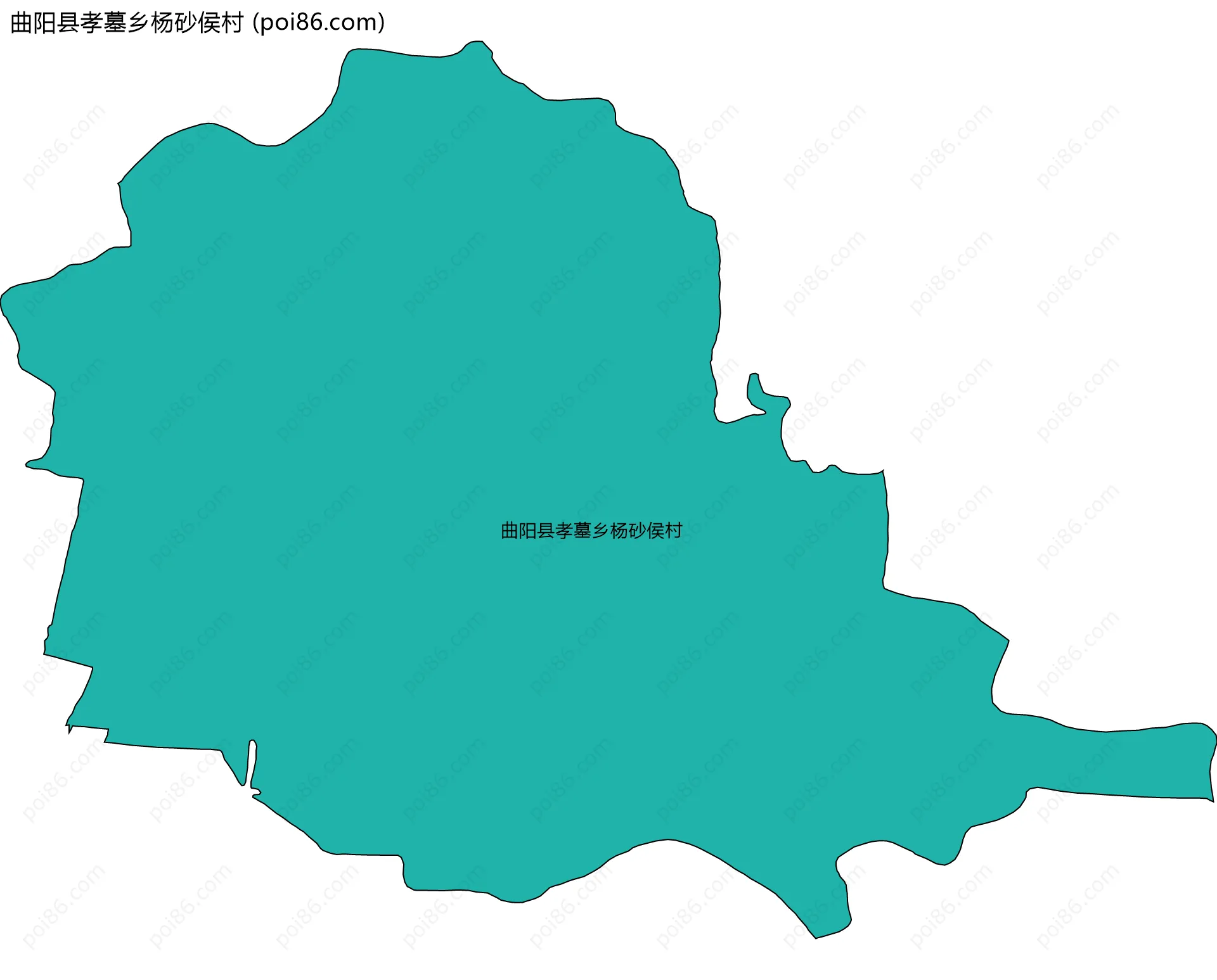 曲阳县孝墓乡杨砂侯村边界地图