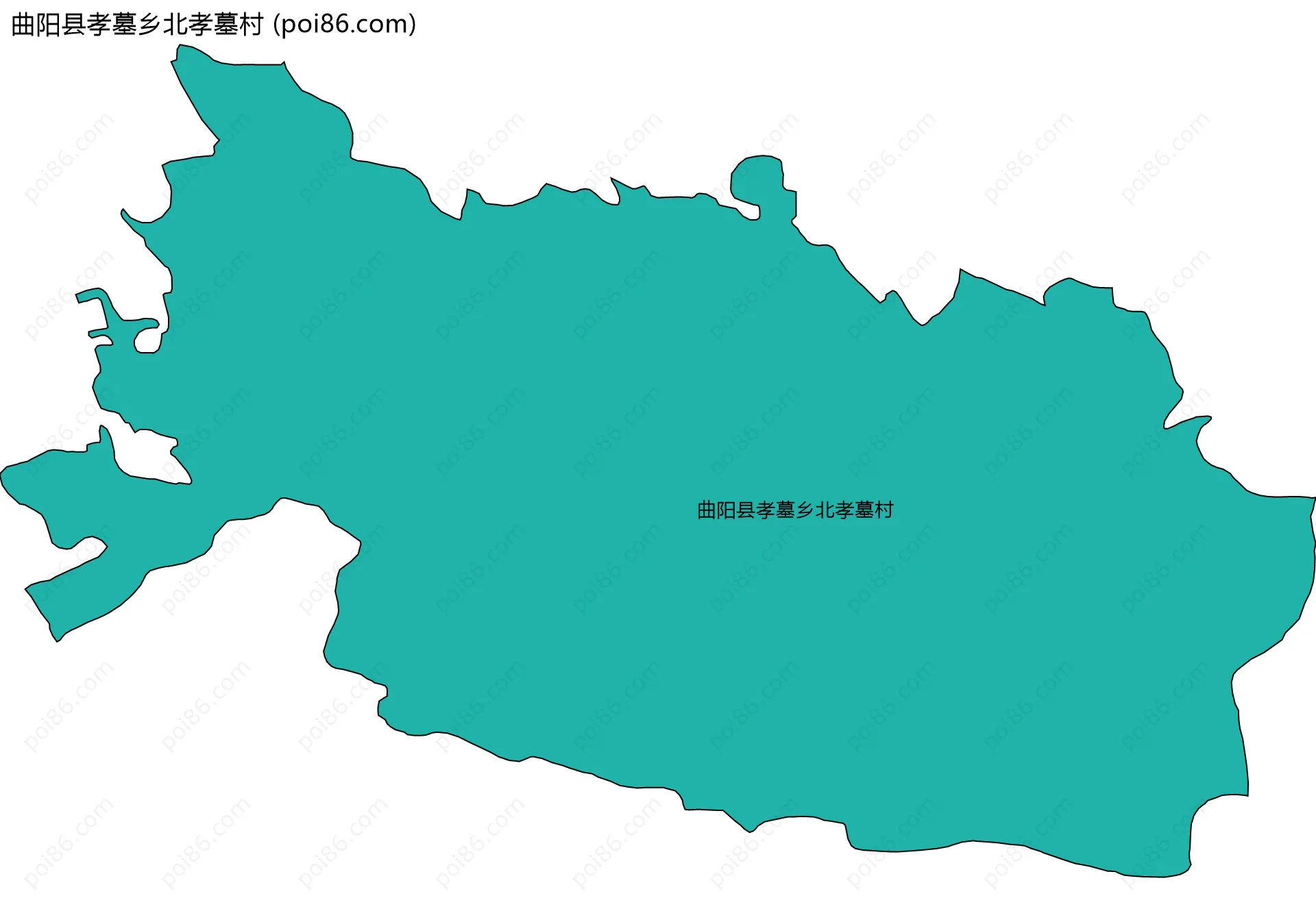 曲阳县孝墓乡北孝墓村边界地图