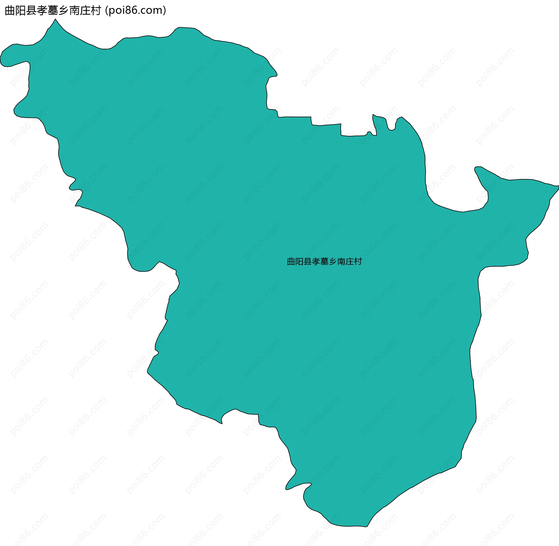 曲阳县孝墓乡南庄村边界地图