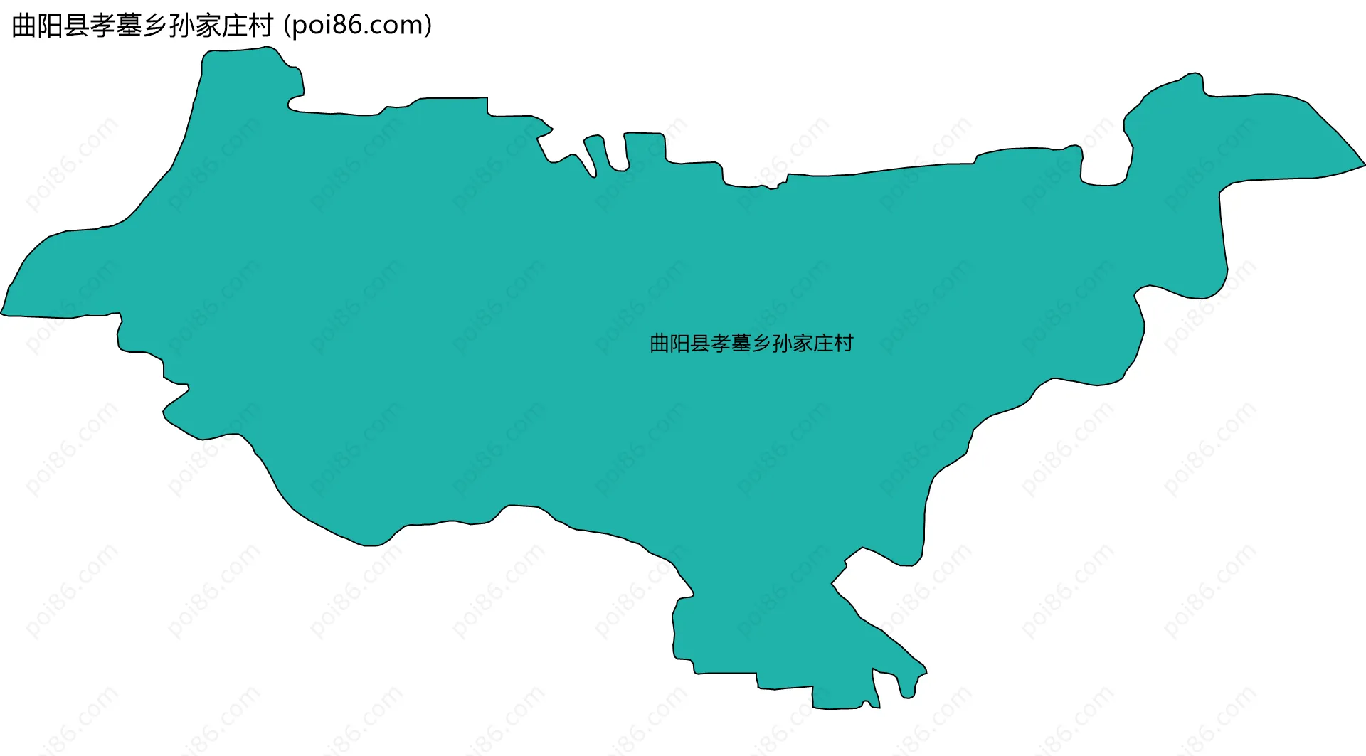 曲阳县孝墓乡孙家庄村边界地图