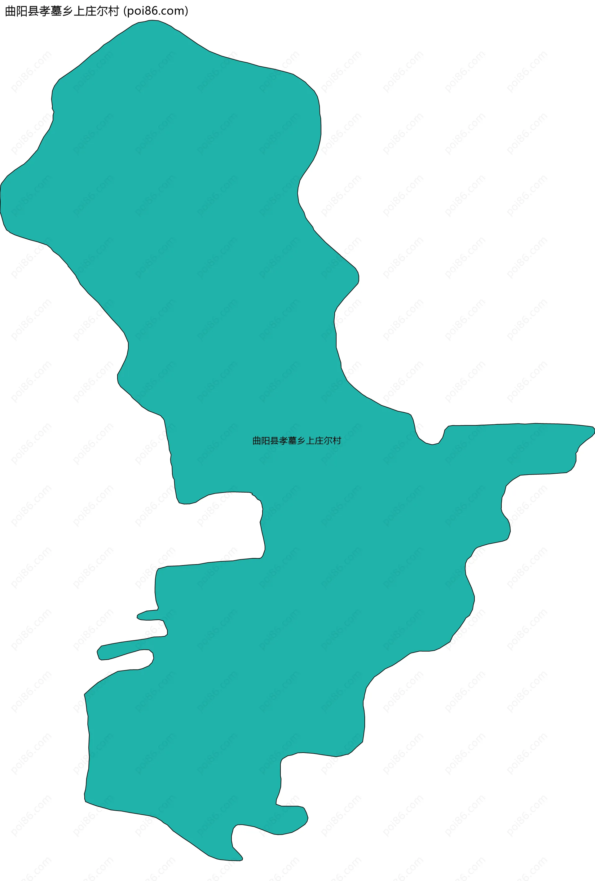 曲阳县孝墓乡上庄尔村边界地图