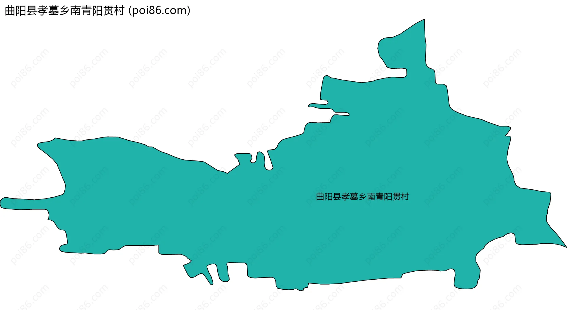 曲阳县孝墓乡南青阳贯村边界地图