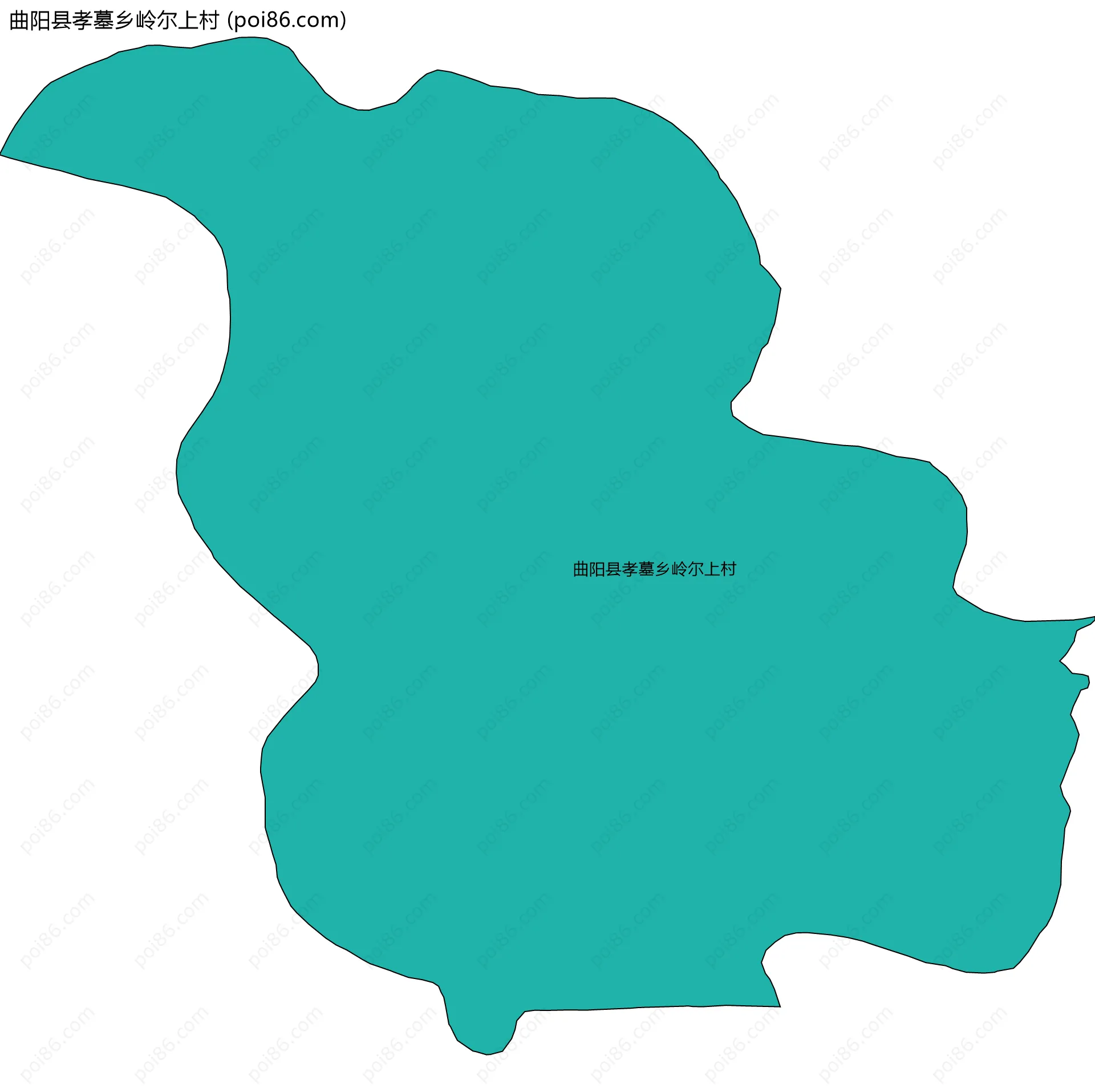 曲阳县孝墓乡岭尔上村边界地图