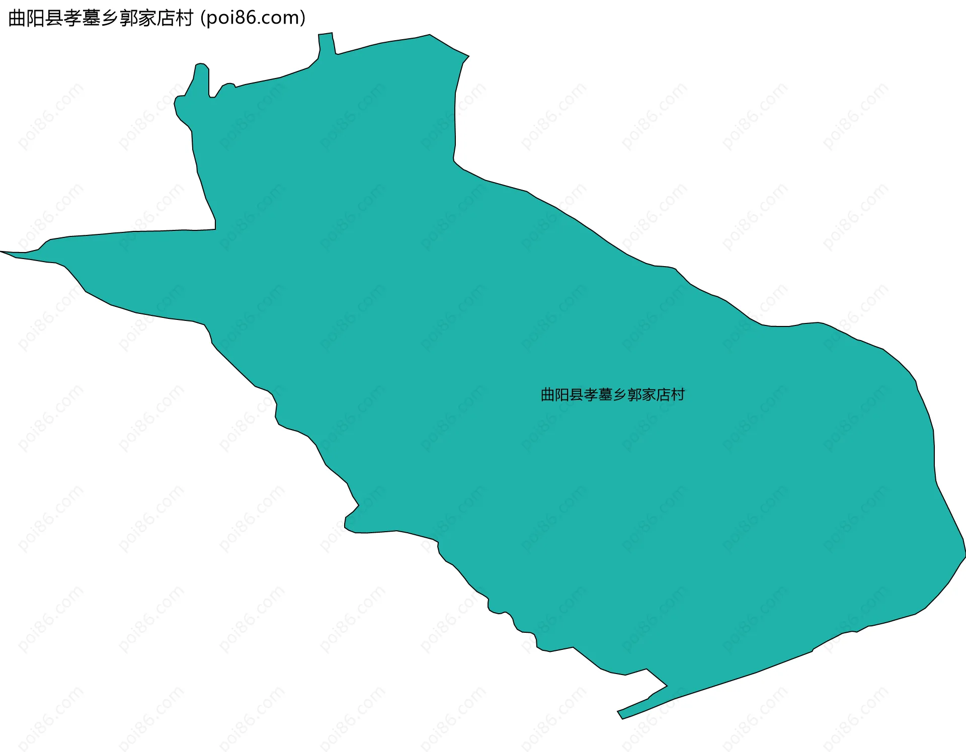 曲阳县孝墓乡郭家店村边界地图