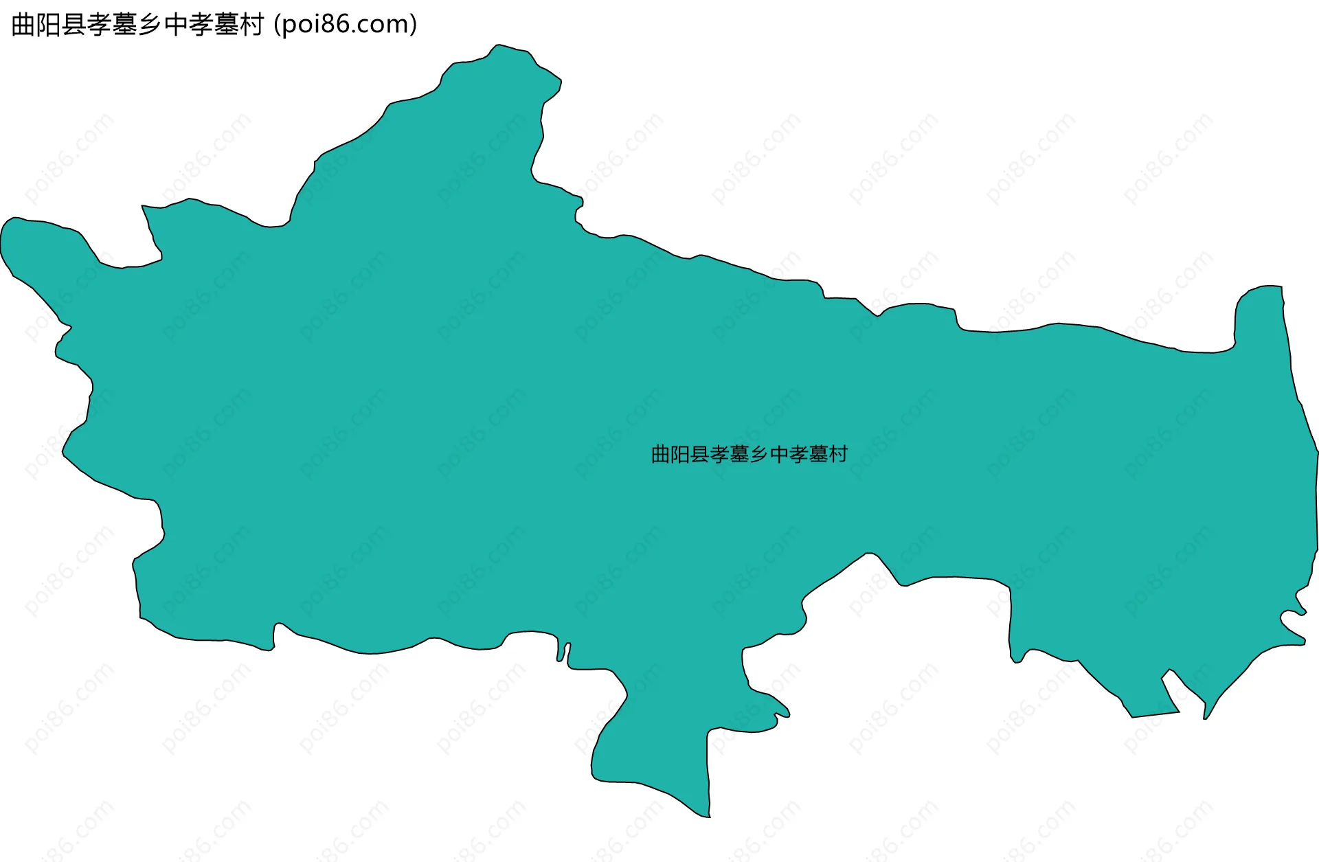 曲阳县孝墓乡中孝墓村边界地图