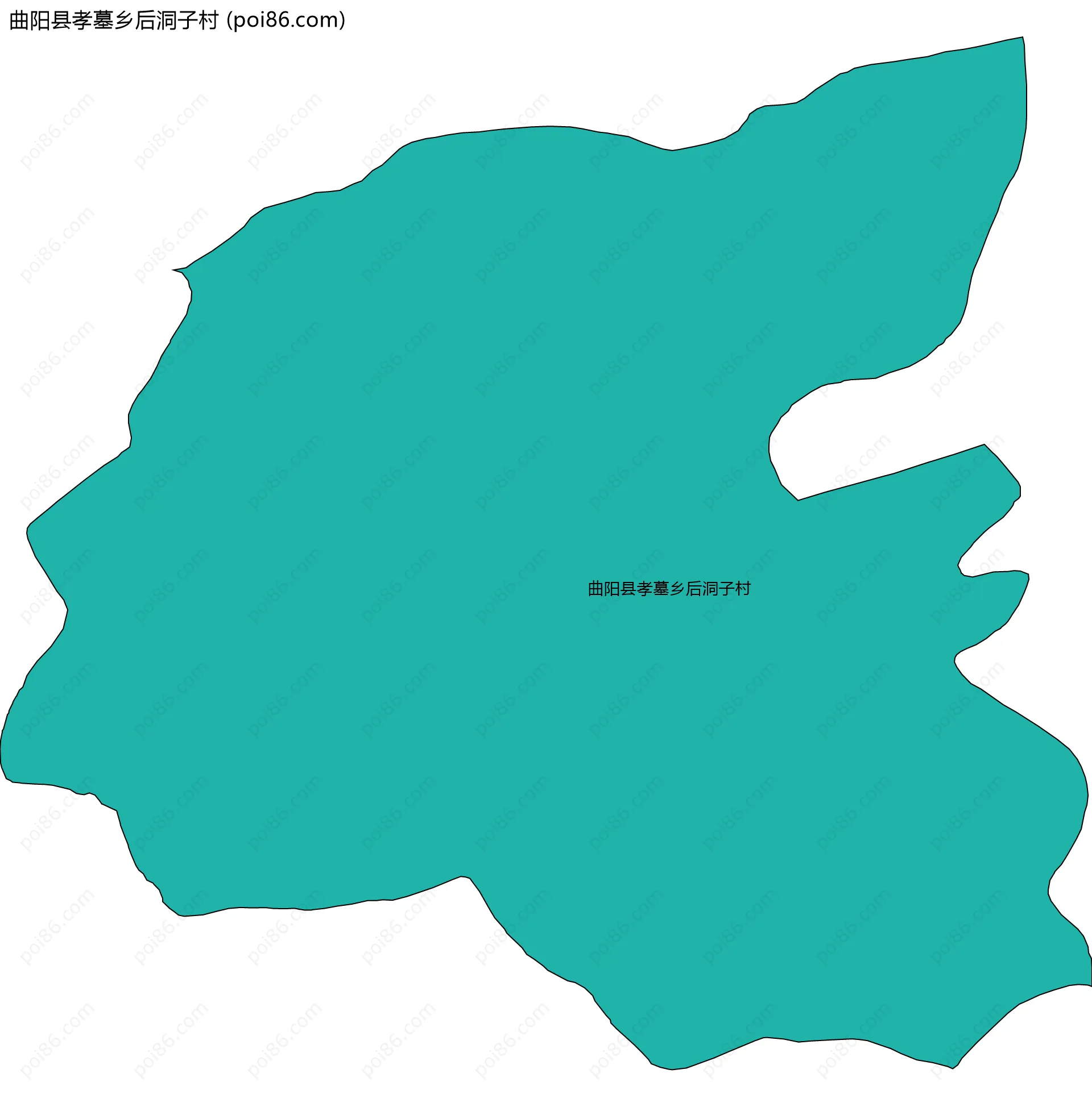 曲阳县孝墓乡后洞子村边界地图