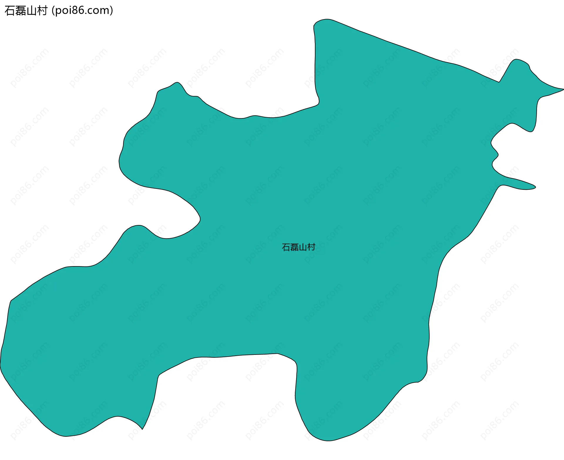 石磊山村边界地图