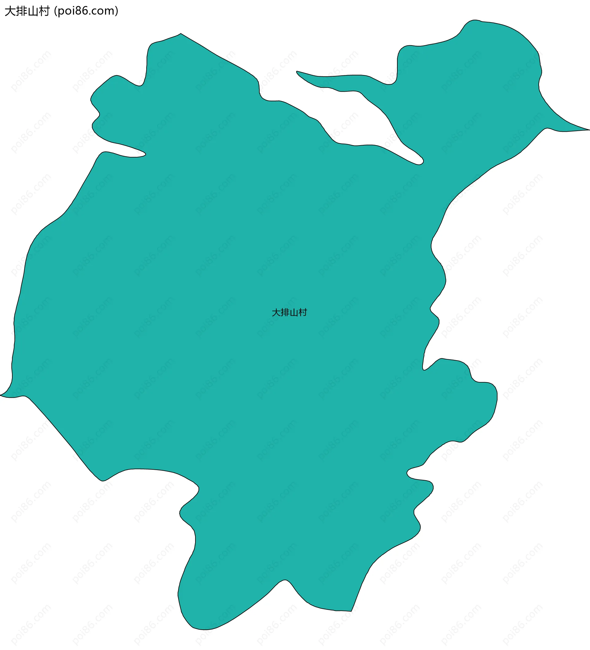 大排山村边界地图