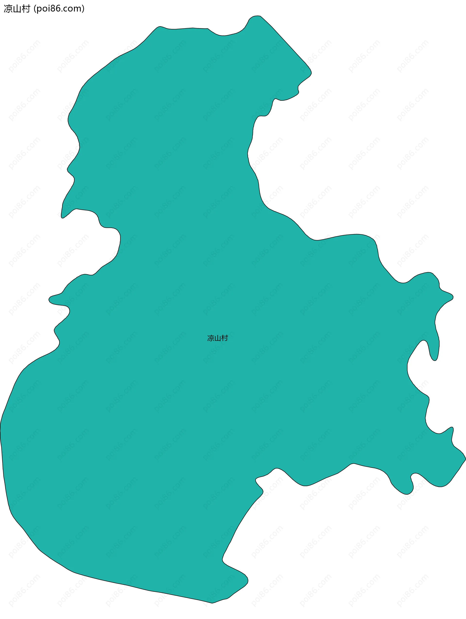 凉山村边界地图