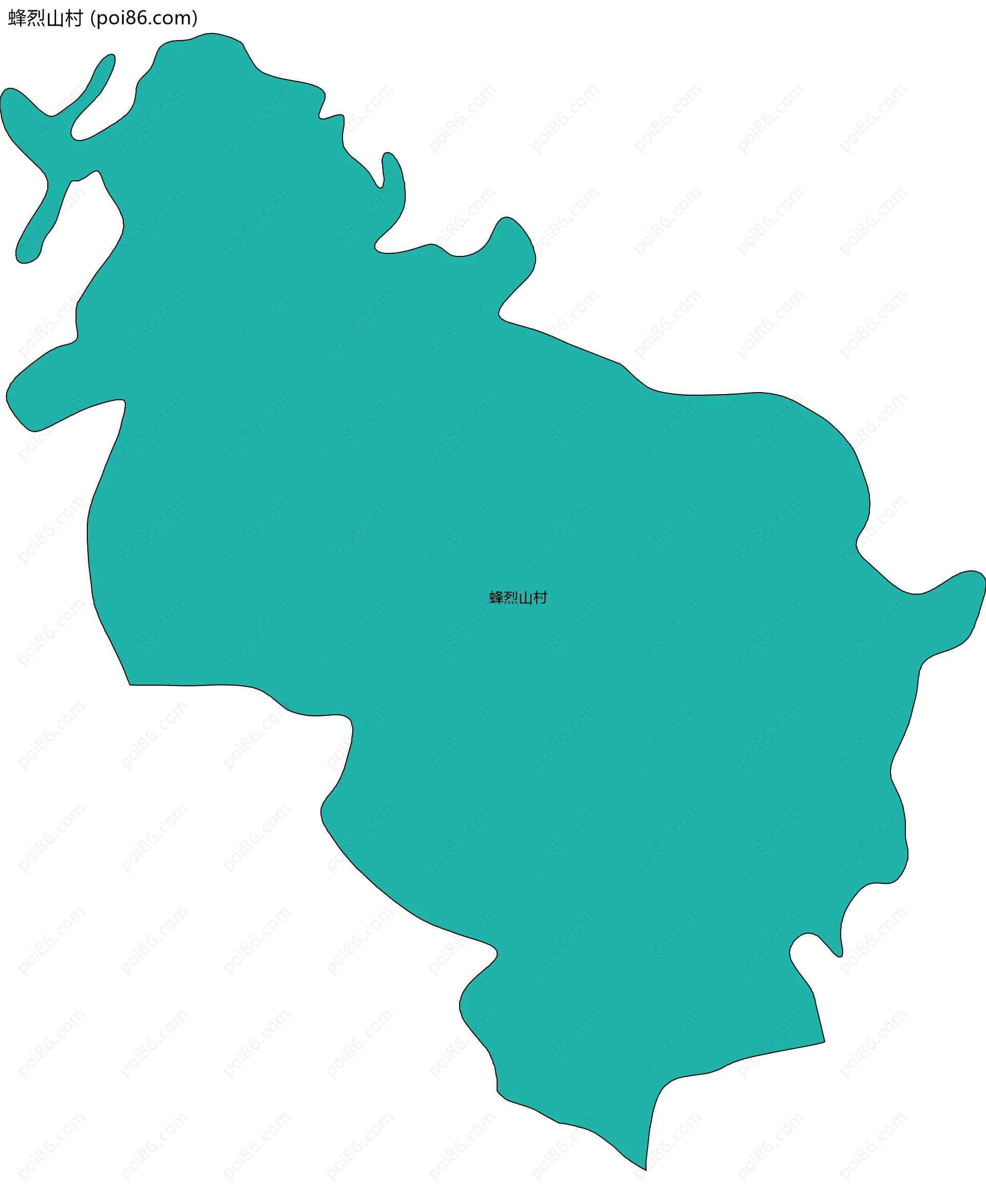 蜂烈山村边界地图