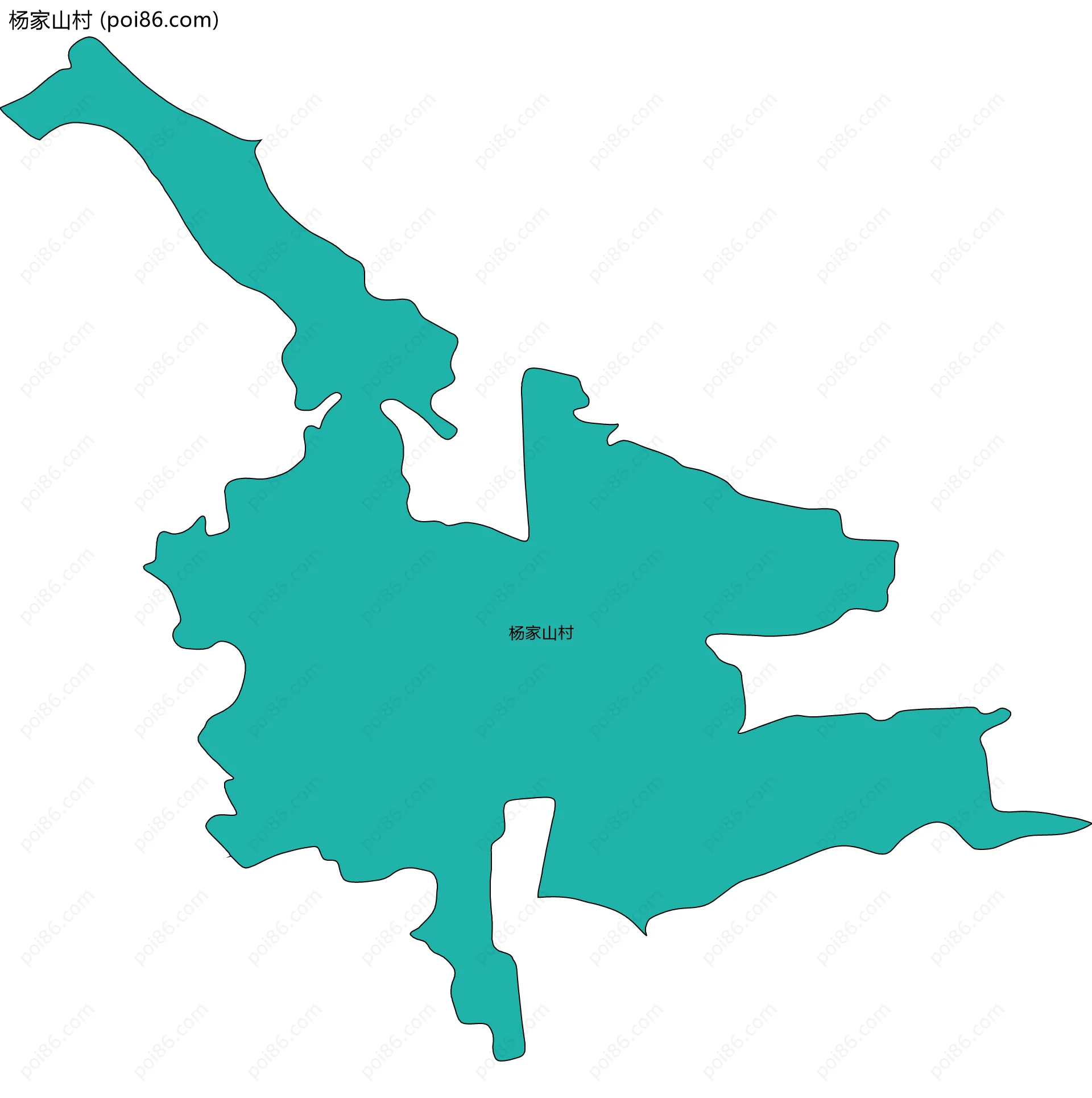 杨家山村边界地图