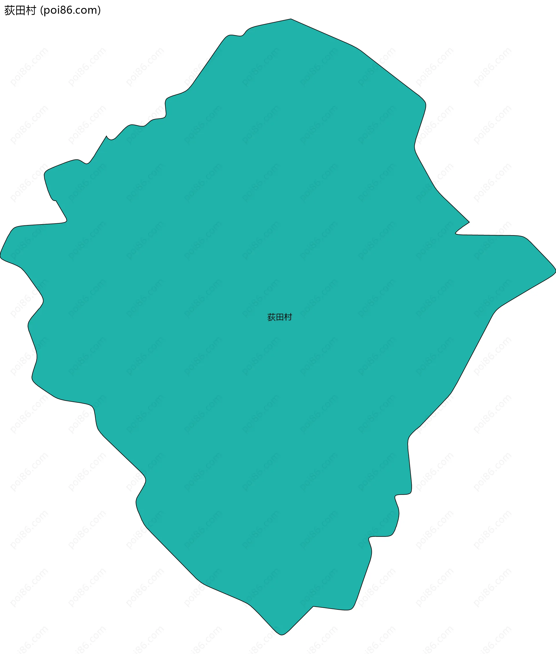 荻田村边界地图