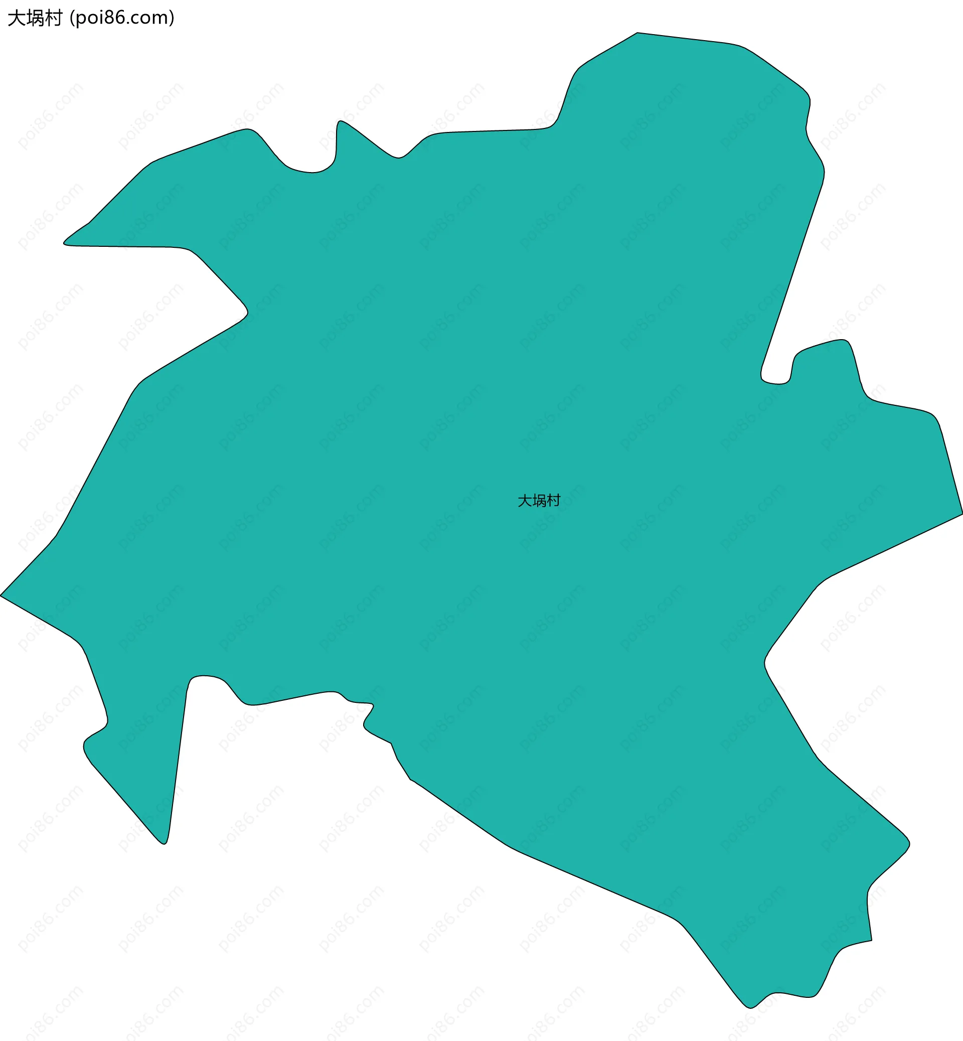 大埚村边界地图