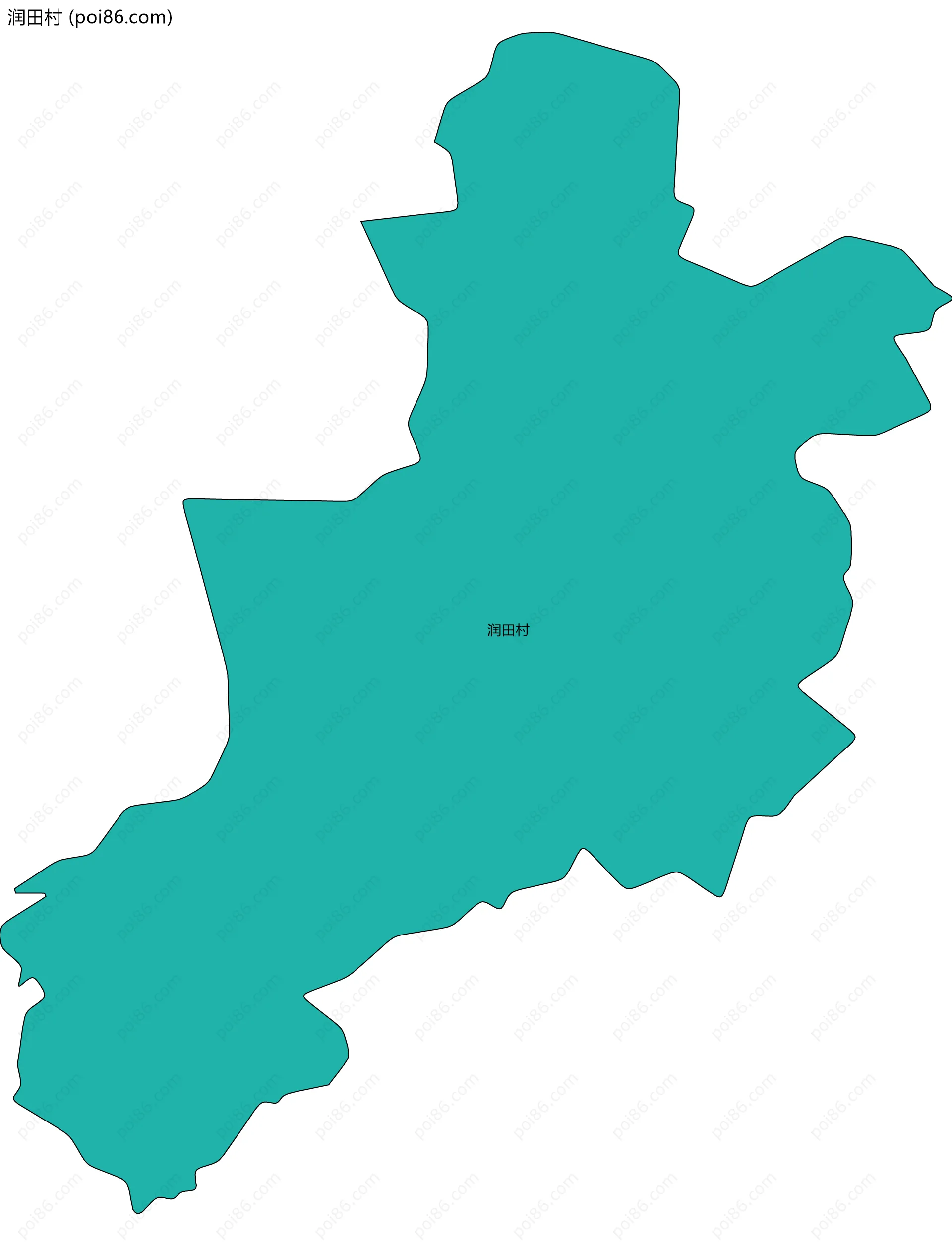 润田村边界地图