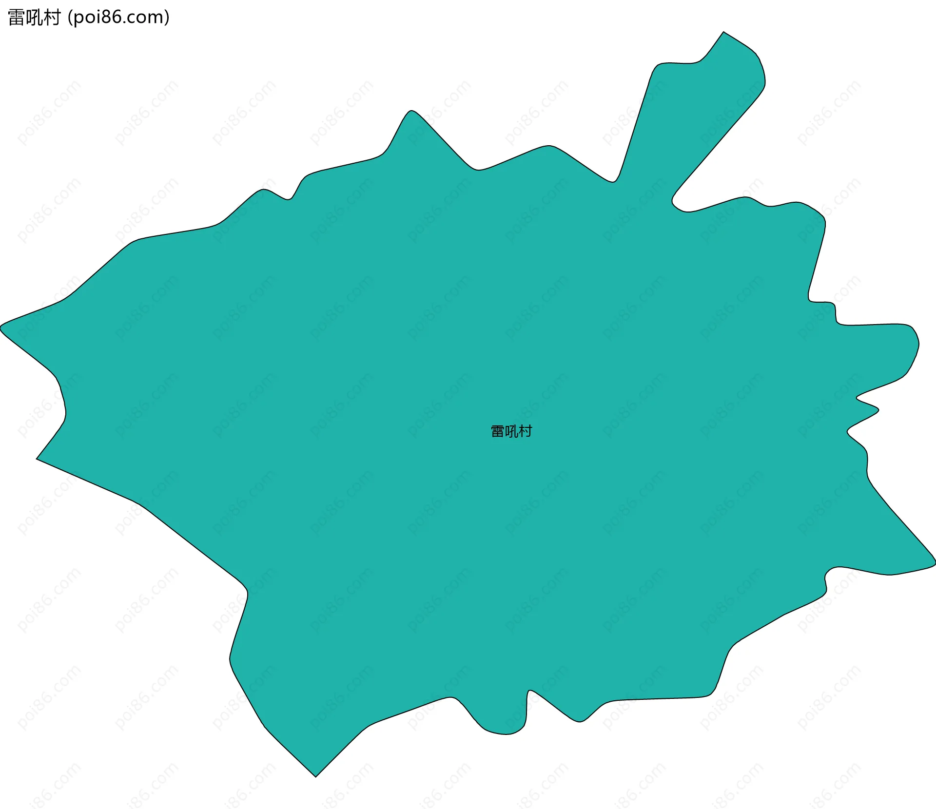 雷吼村边界地图