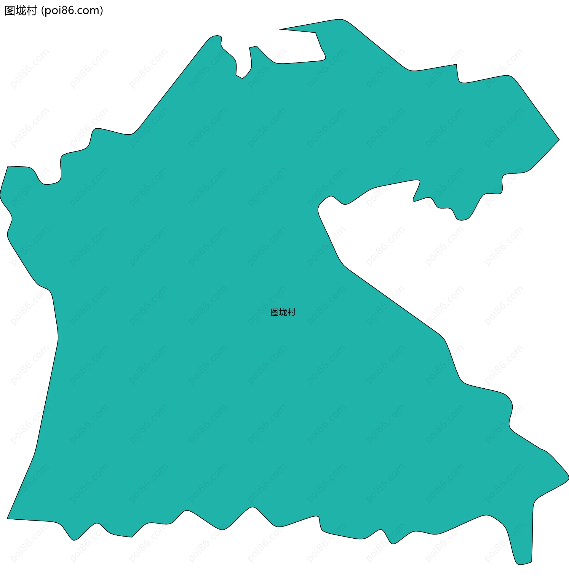 图垅村边界地图