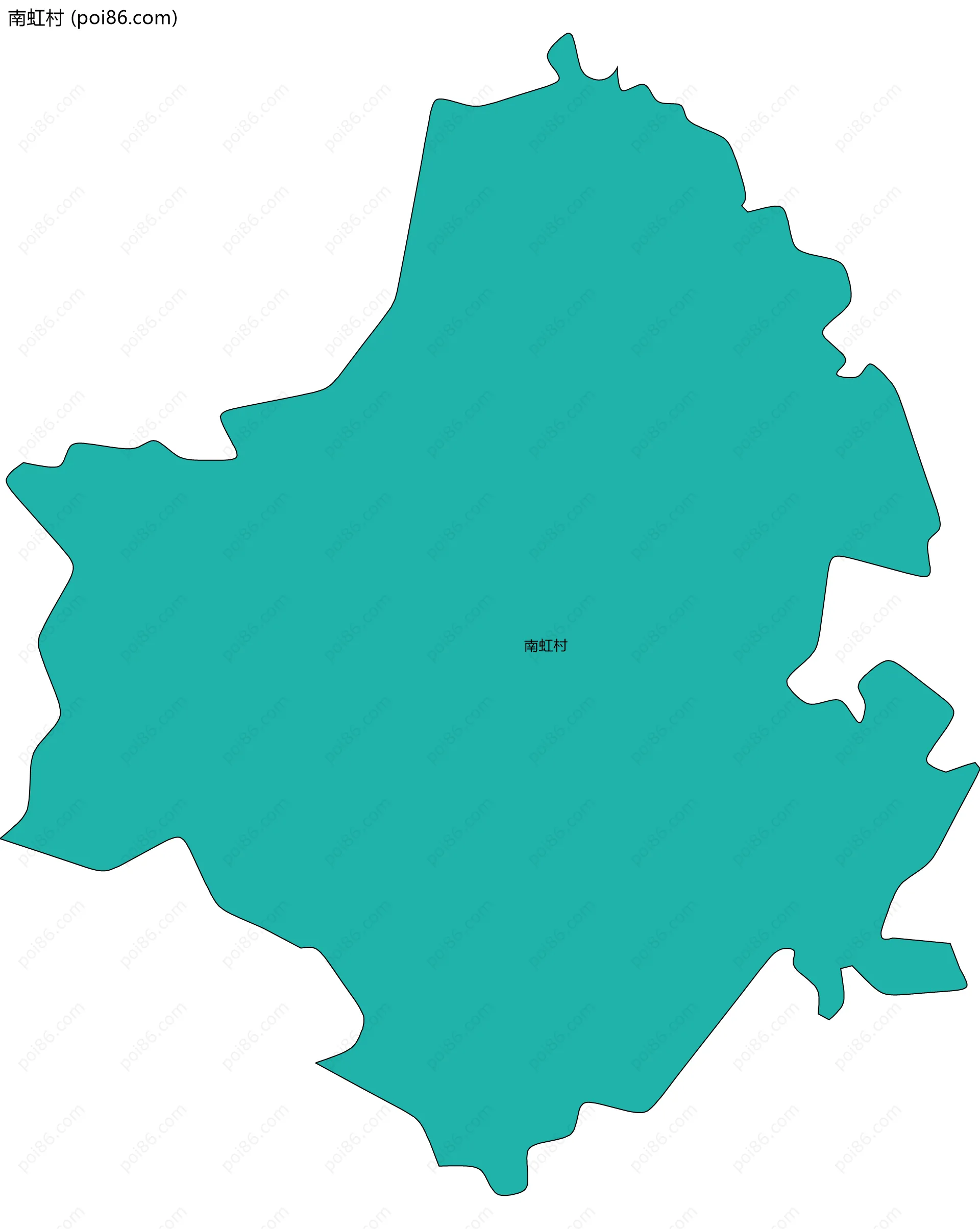 南虹村边界地图