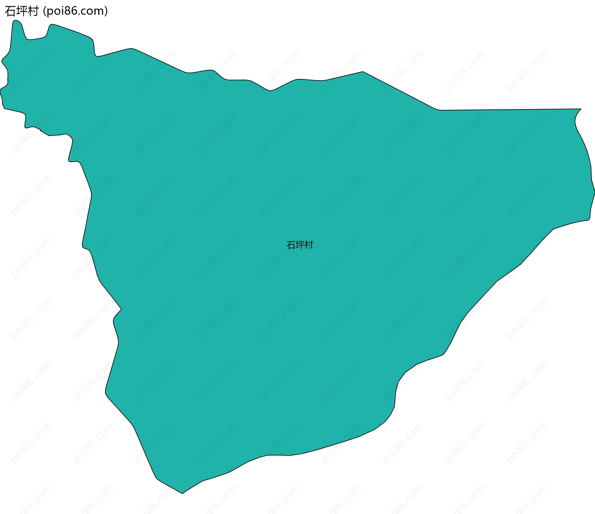 石坪村边界地图