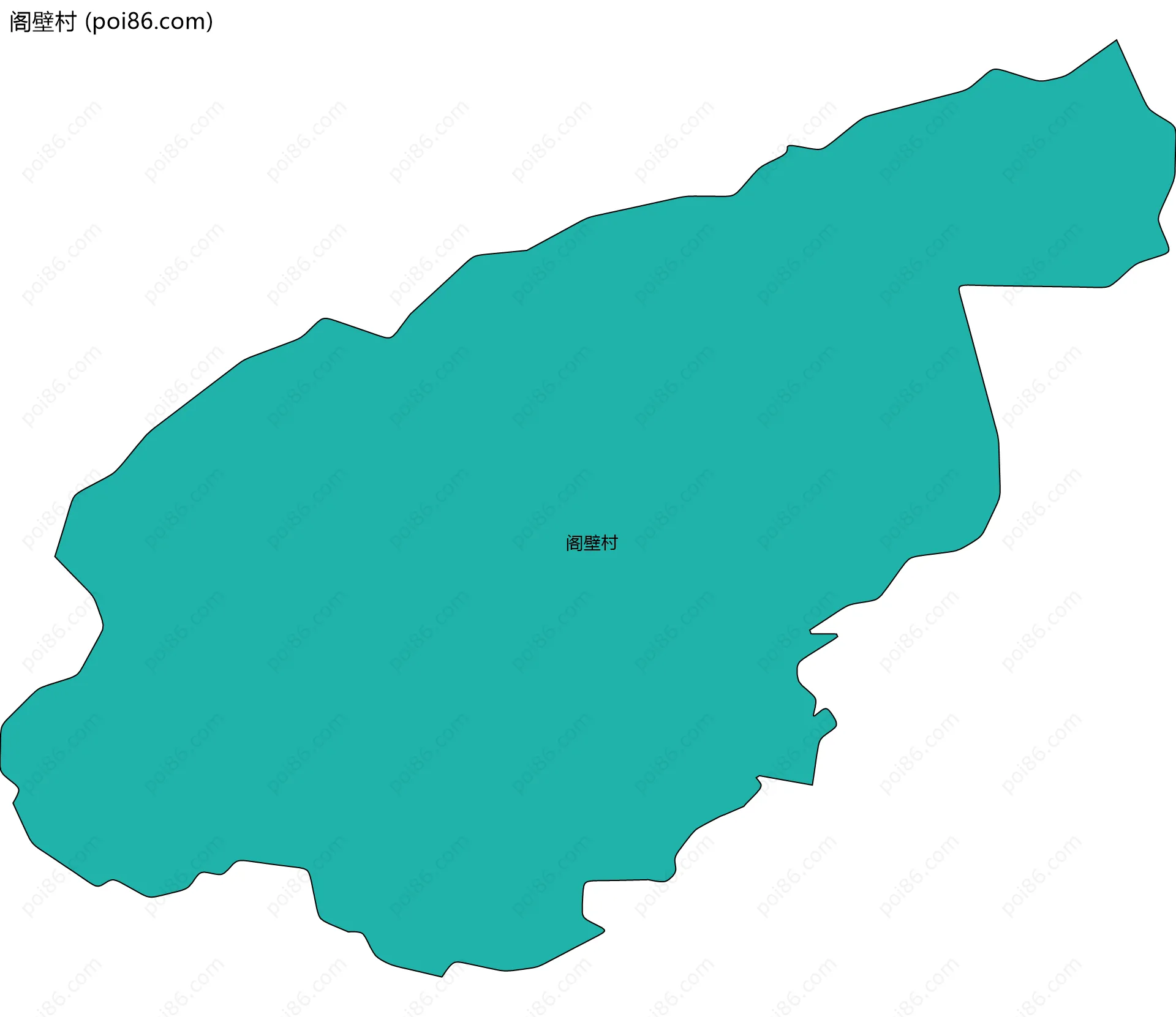 阁壁村边界地图