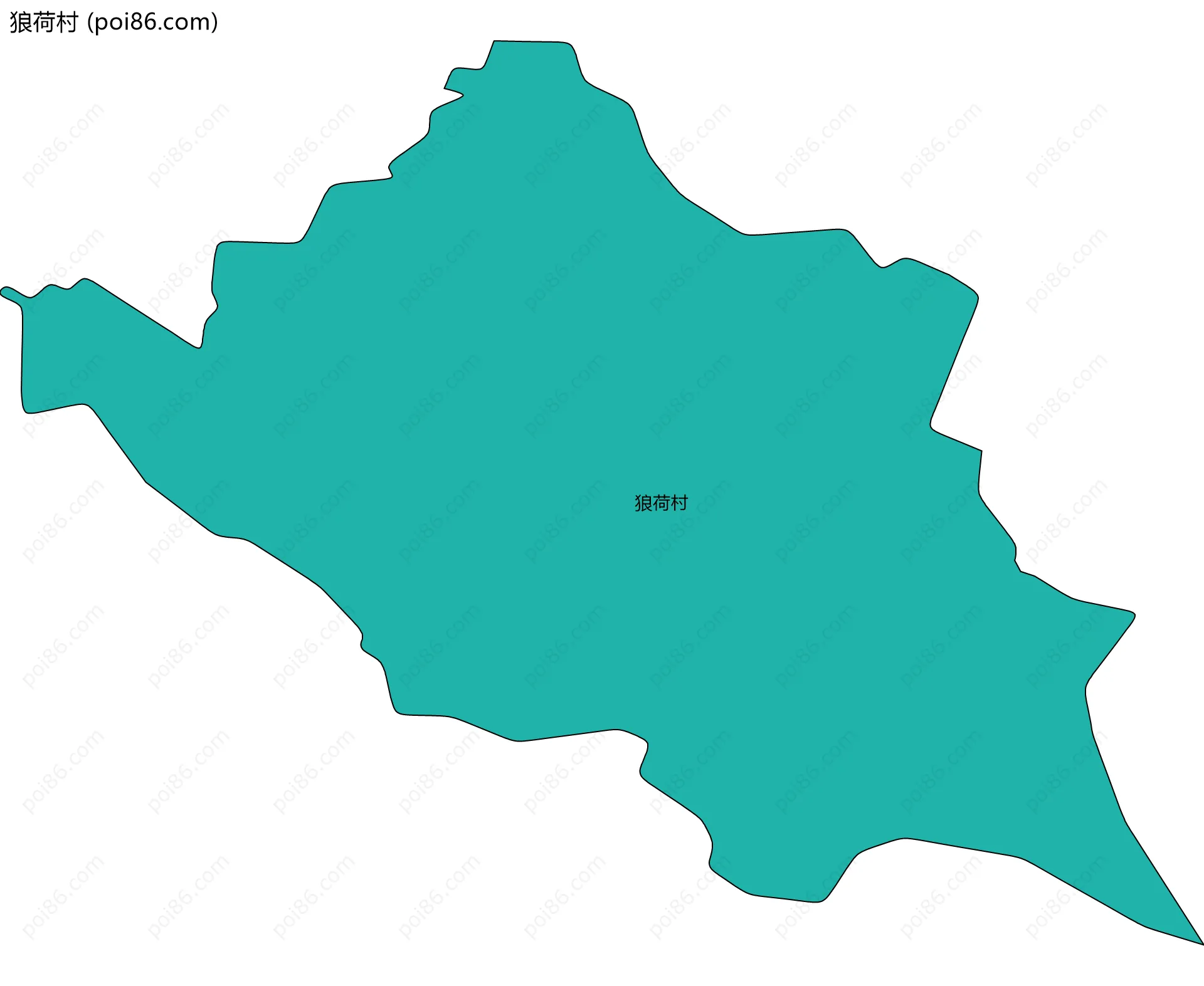 狼荷村边界地图