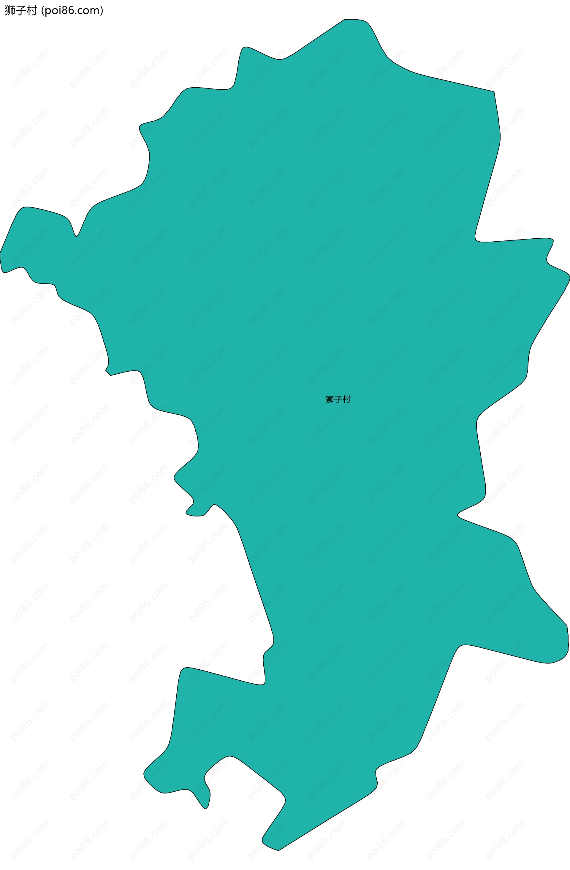 狮子村边界地图