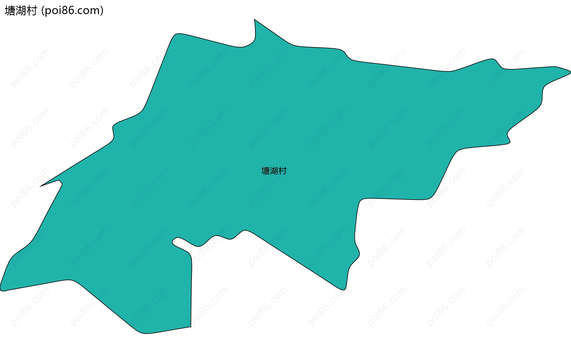 塘湖村边界地图