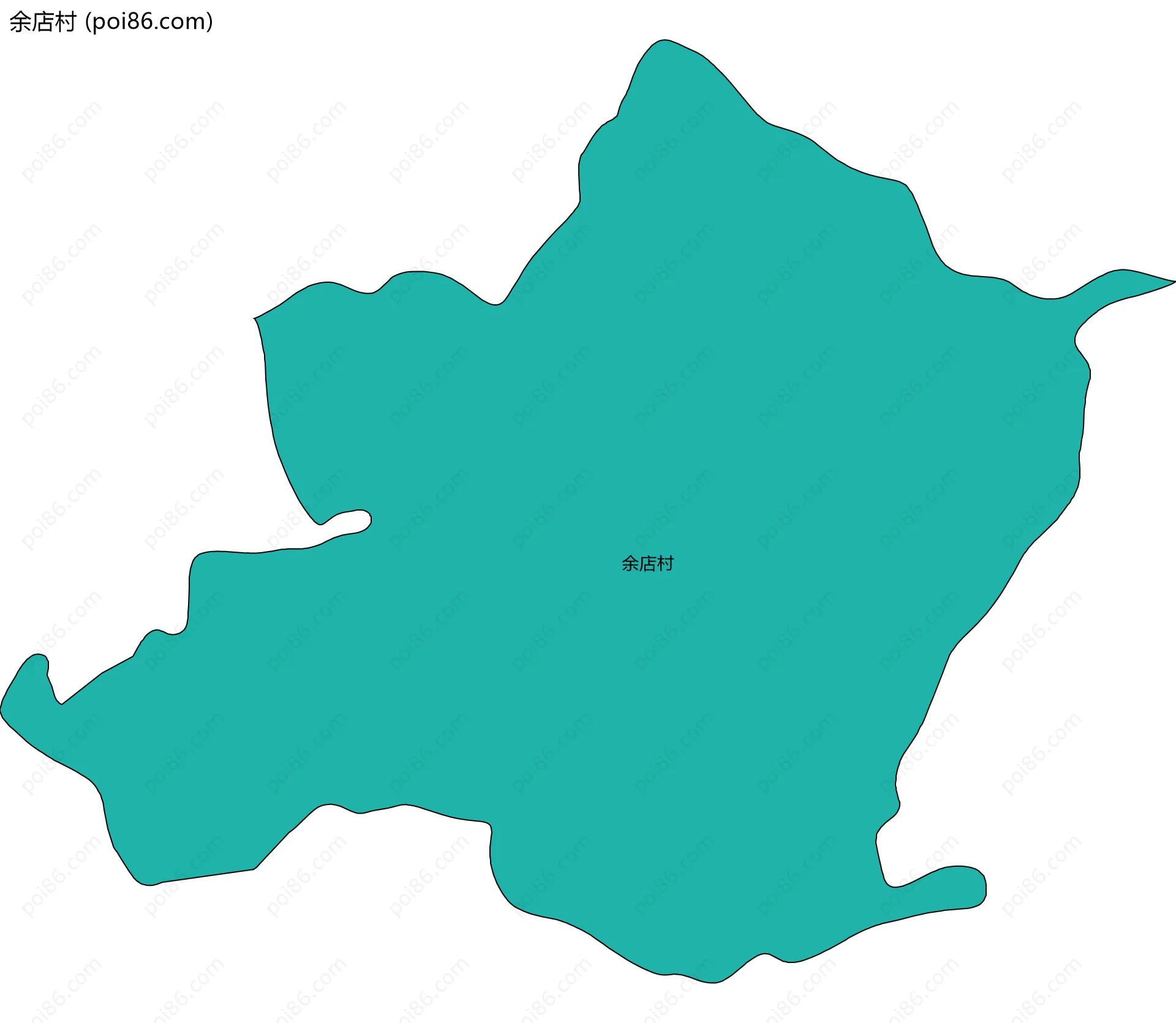 余店村边界地图