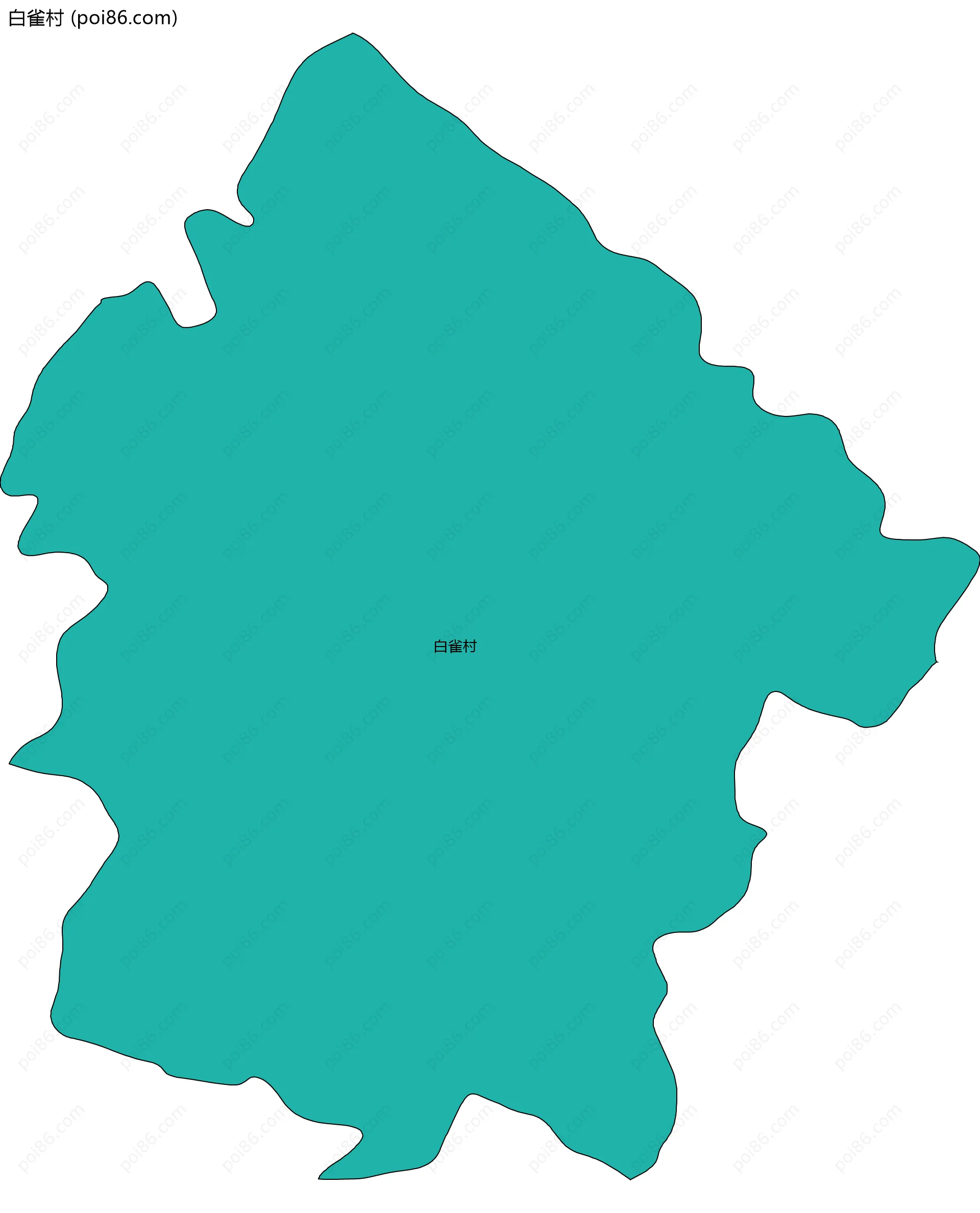 白雀村边界地图