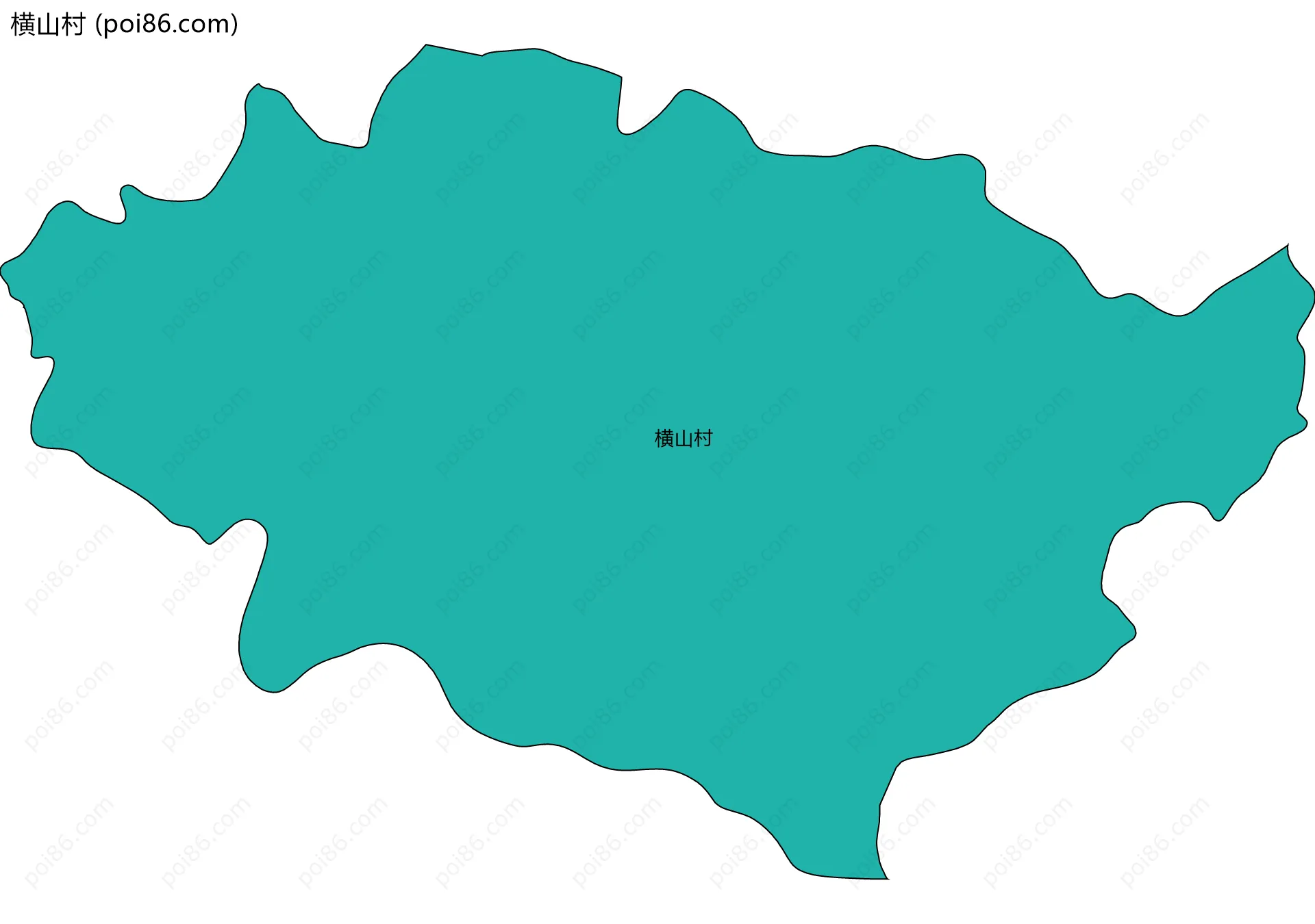 横山村边界地图