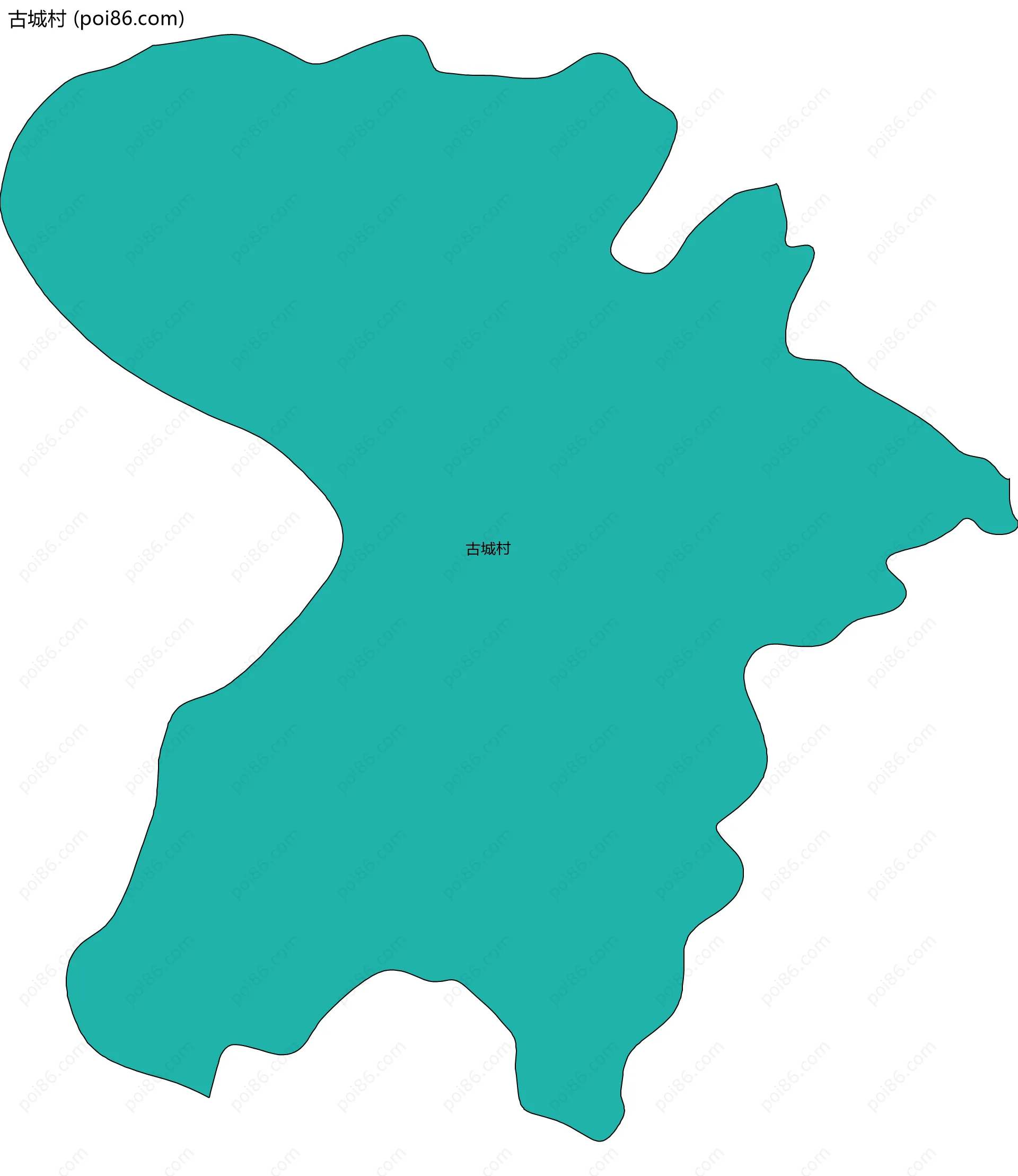 古城村边界地图