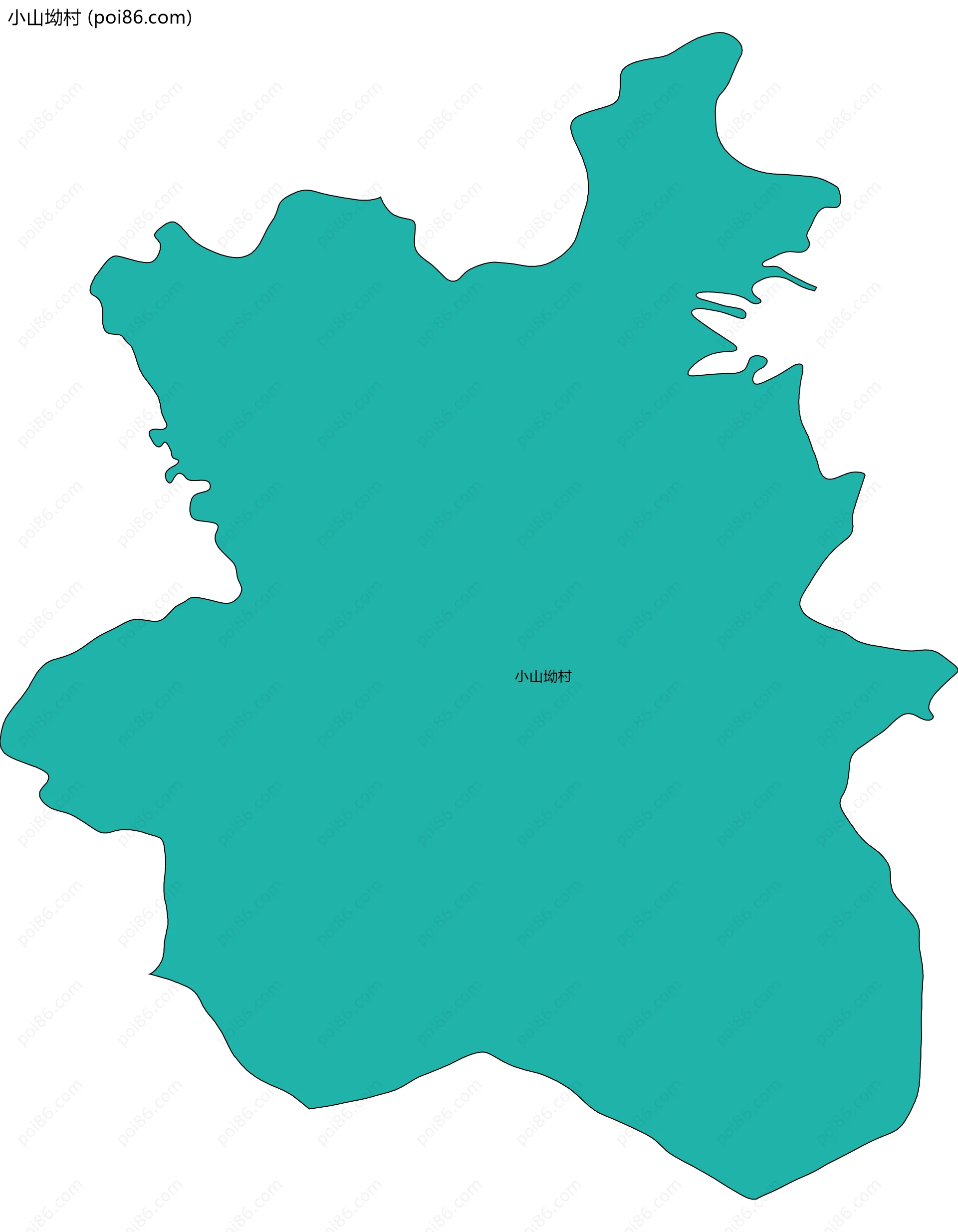 小山坳村边界地图