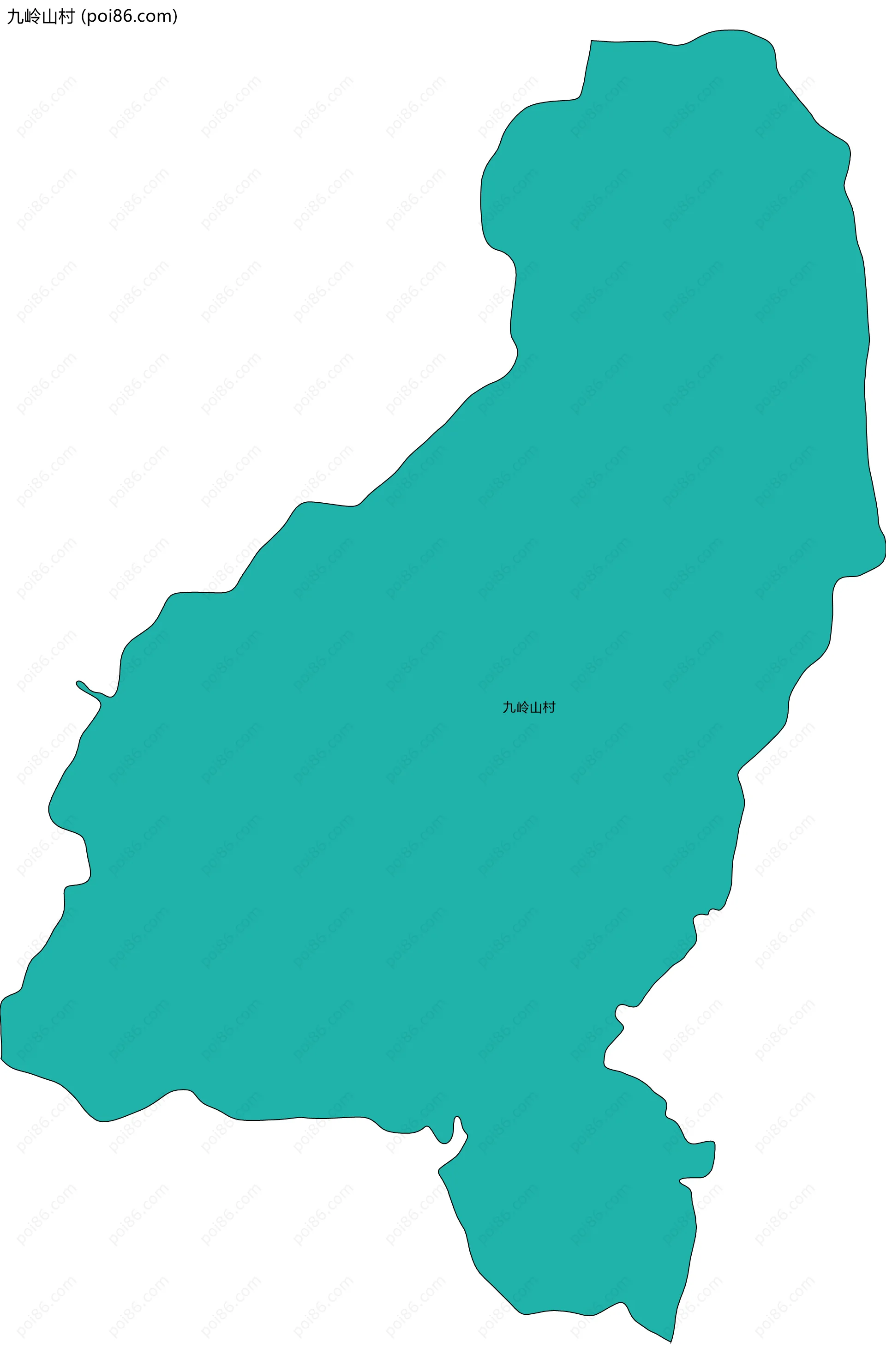 九岭山村边界地图