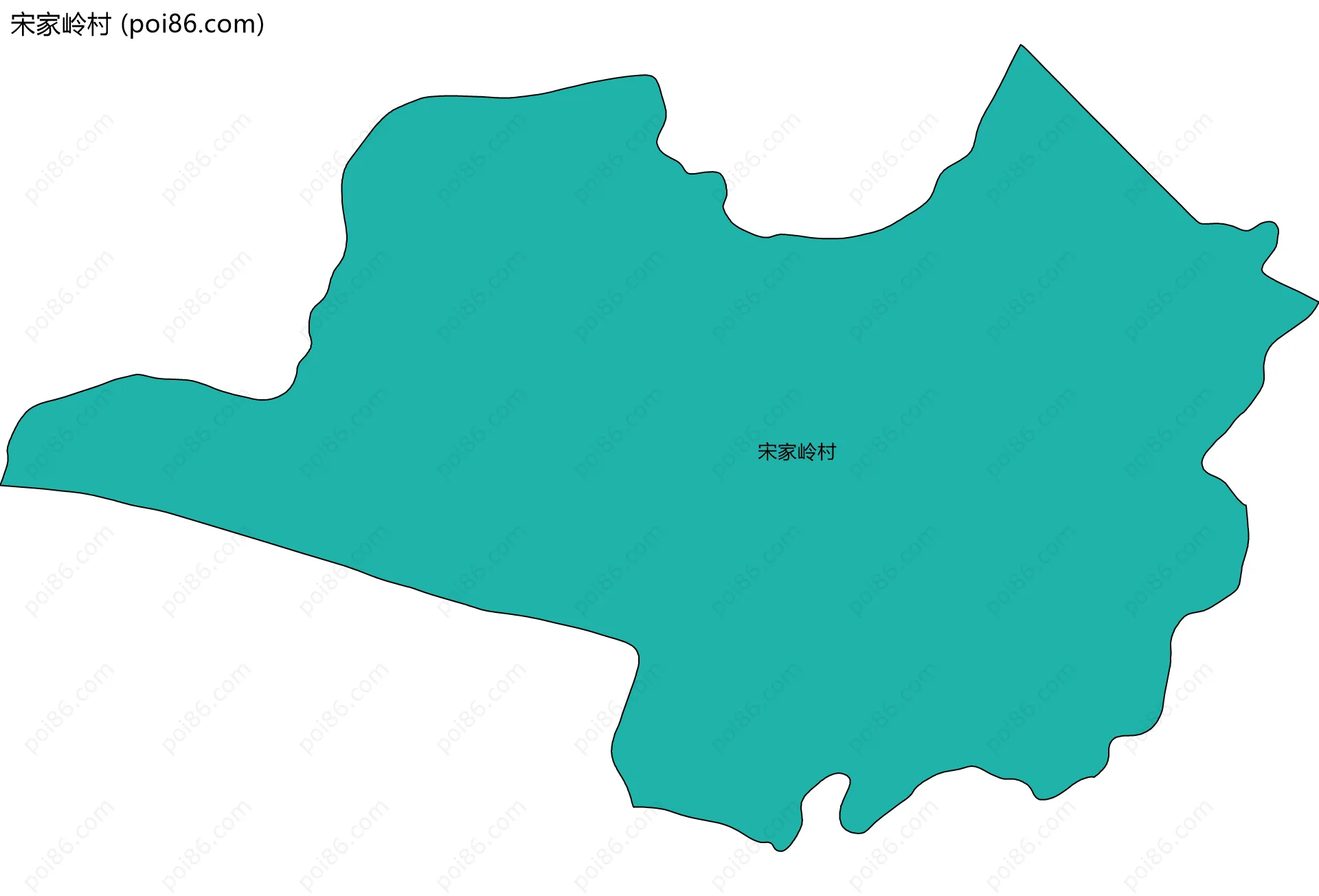 宋家岭村边界地图