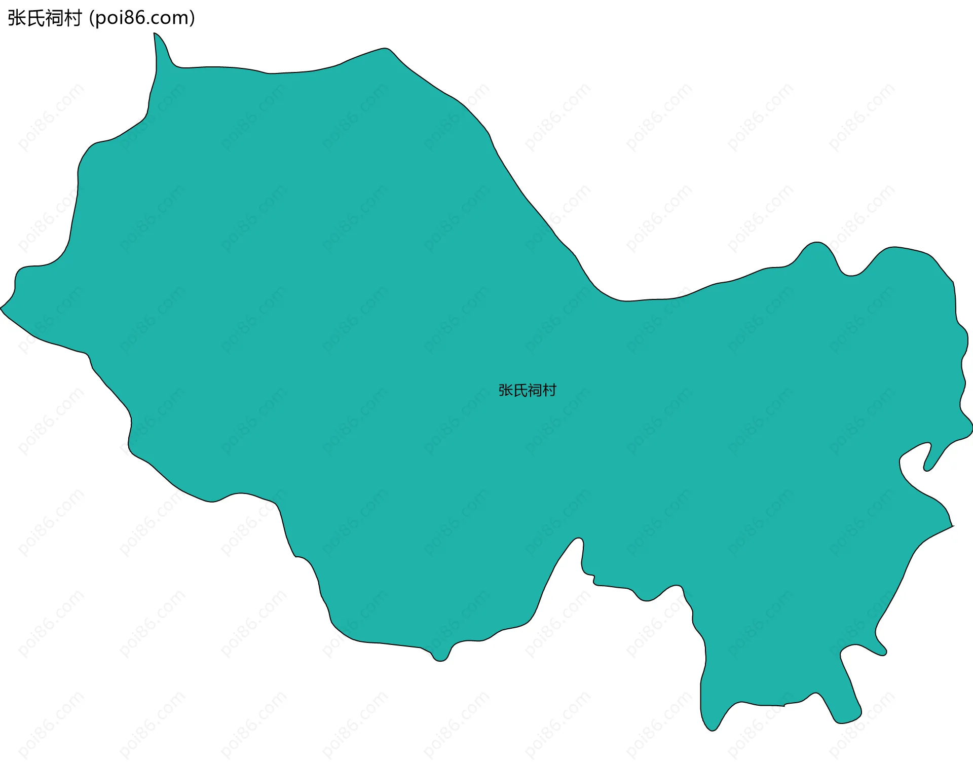 张氏祠村边界地图