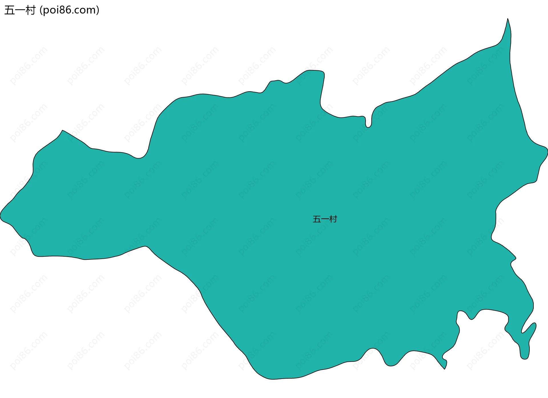 五一村边界地图
