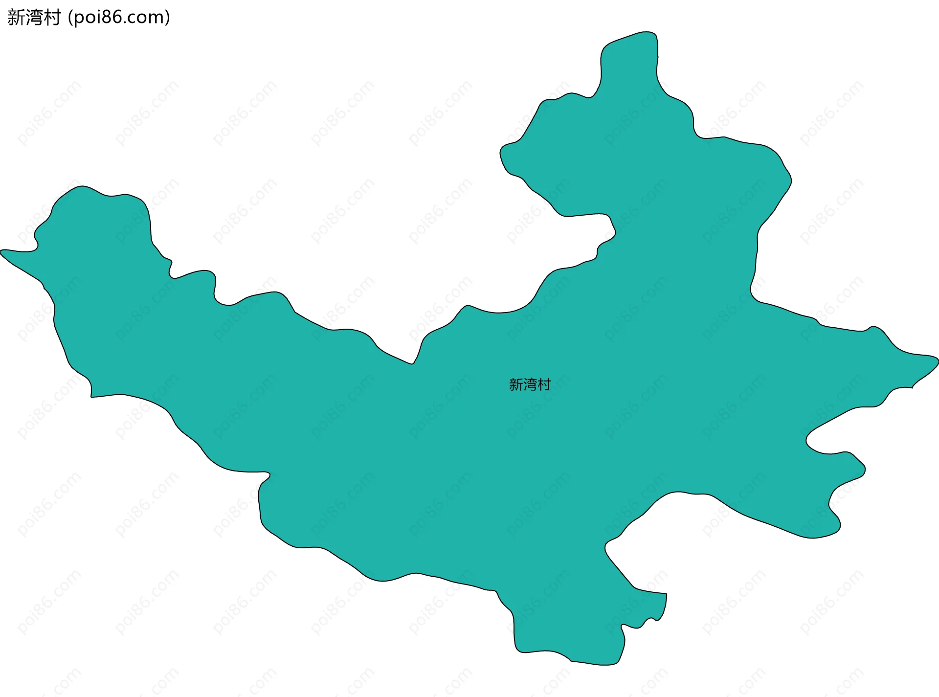 新湾村边界地图