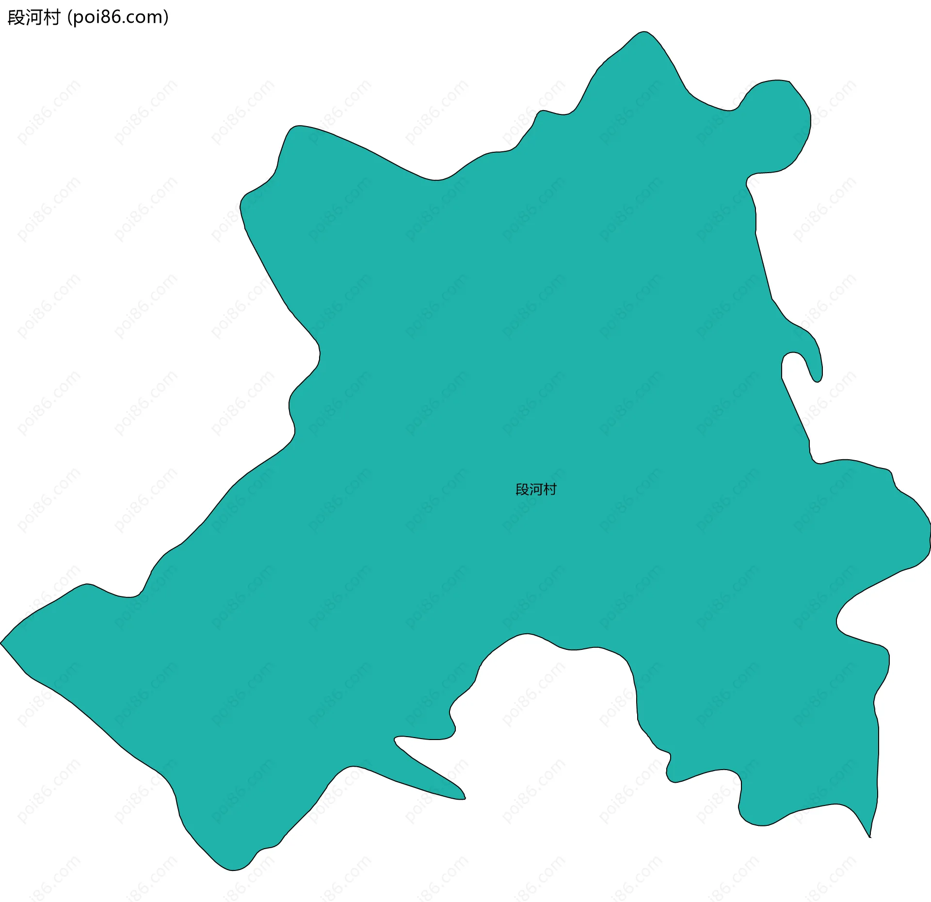 段河村边界地图